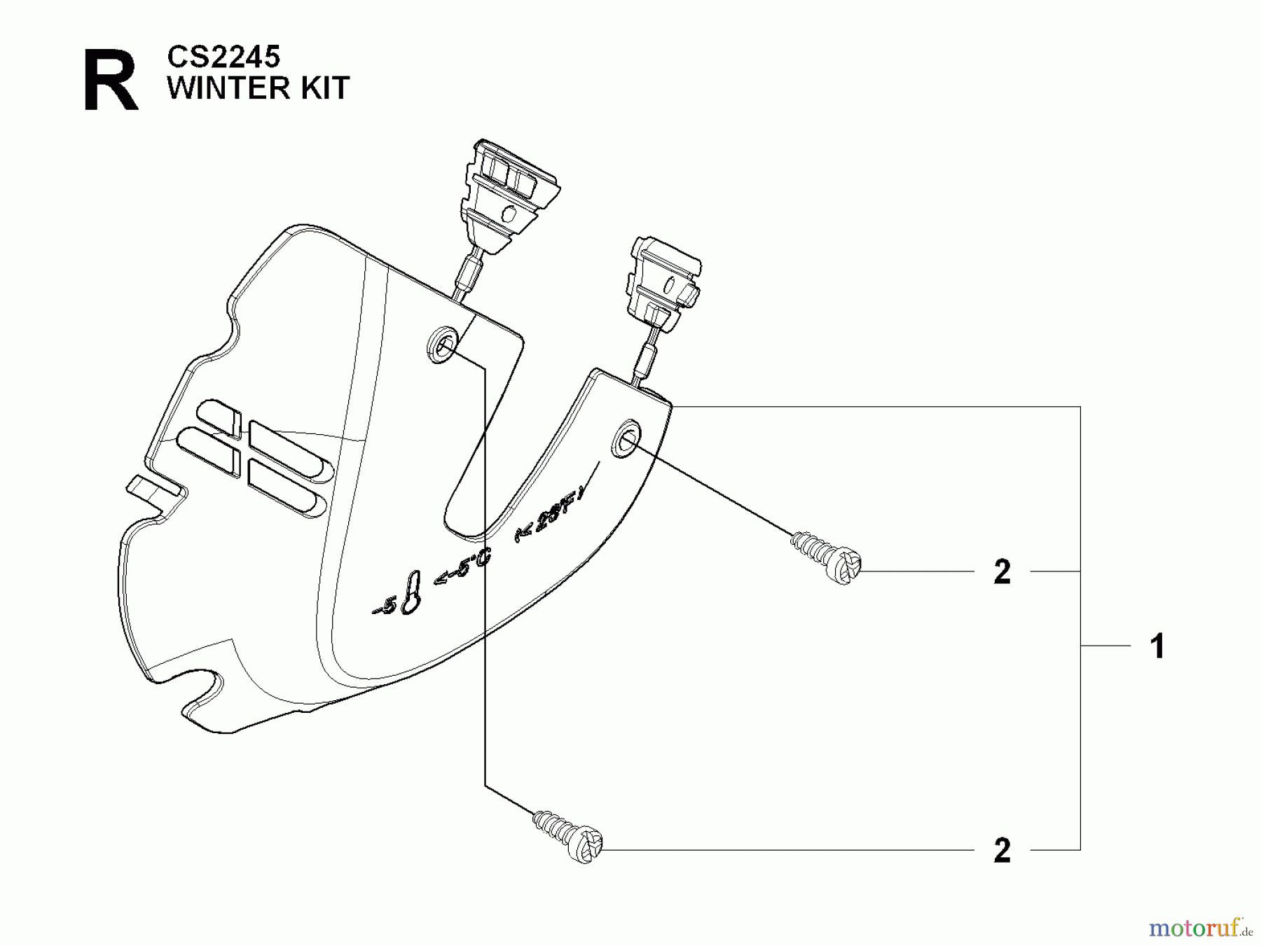  Jonsered Motorsägen CS2245 - Jonsered Chainsaw (2008-09) WINTER KIT
