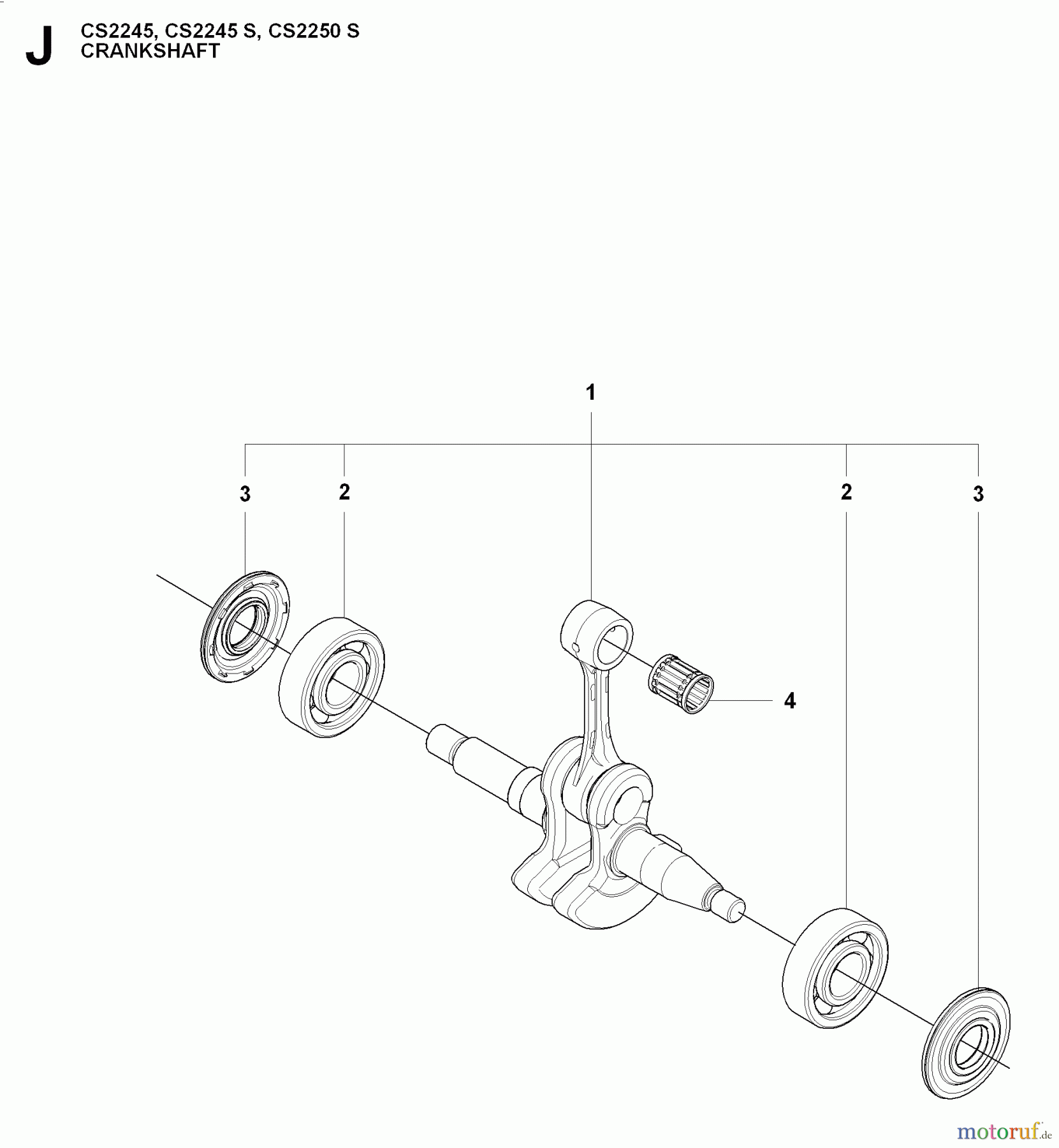 Jonsered Motorsägen CS2250 S - Jonsered Chainsaw (2009-02) CRANKSHAFT