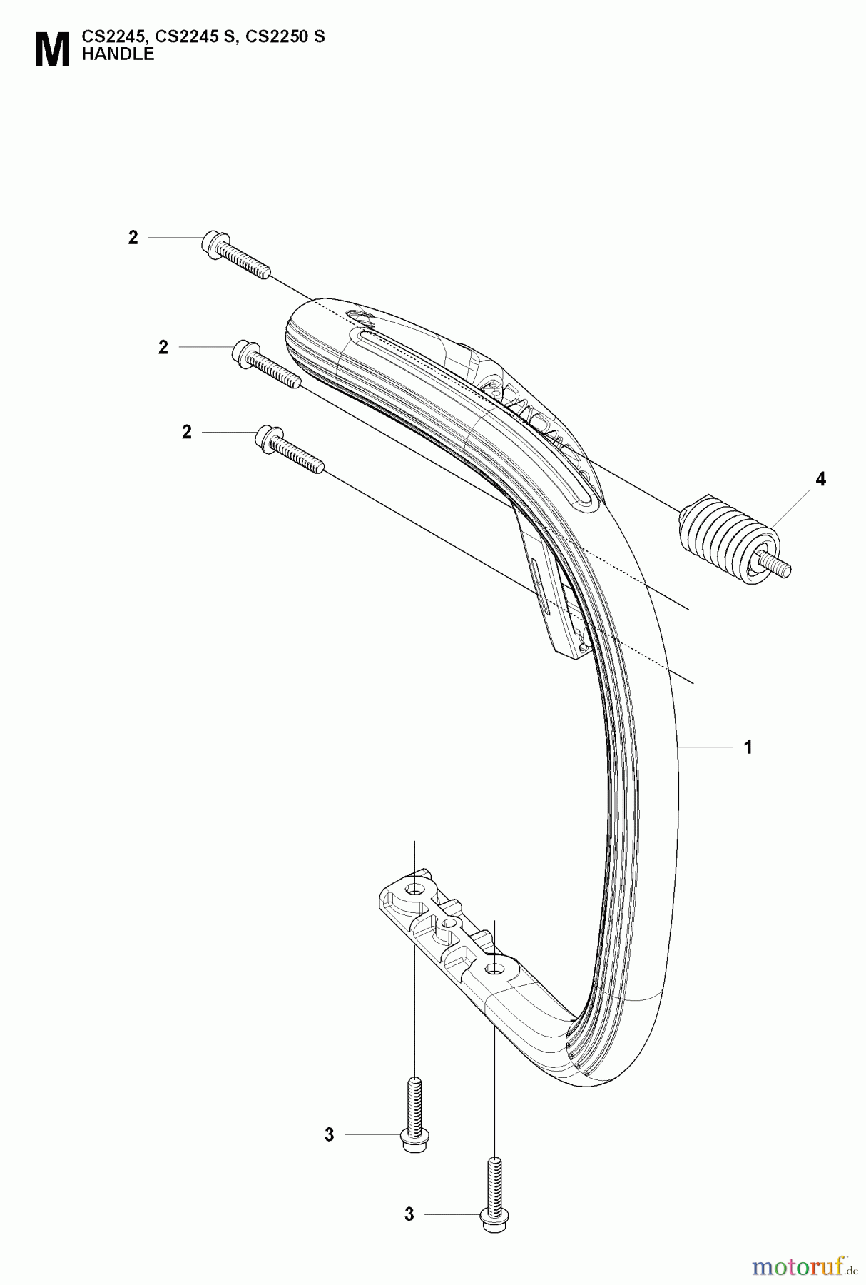 Jonsered Motorsägen CS2245 S - Jonsered Chainsaw (2009-02) HANDLE