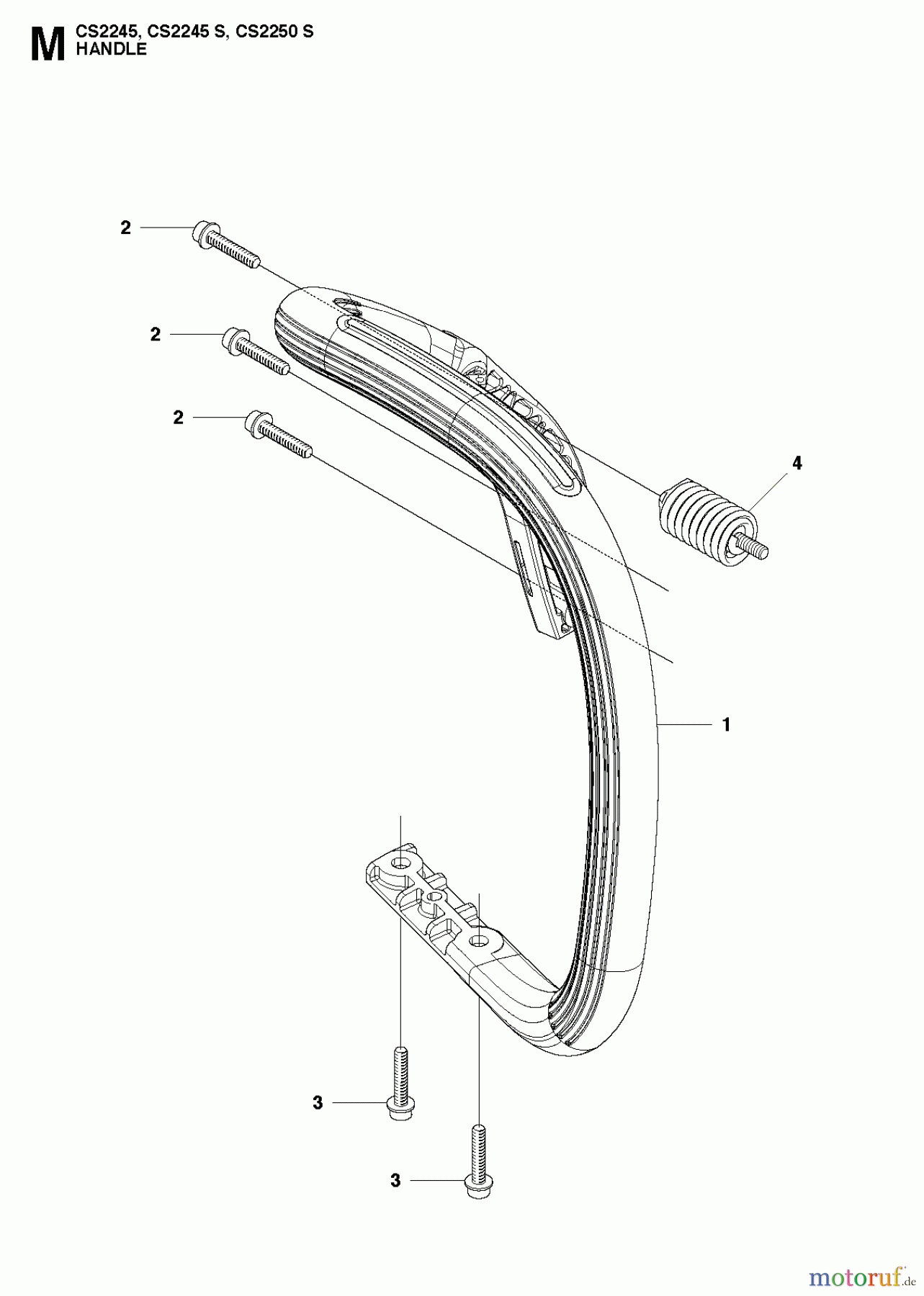 Jonsered Motorsägen CS2250 S - Jonsered Chainsaw (2010-07) HANDLE