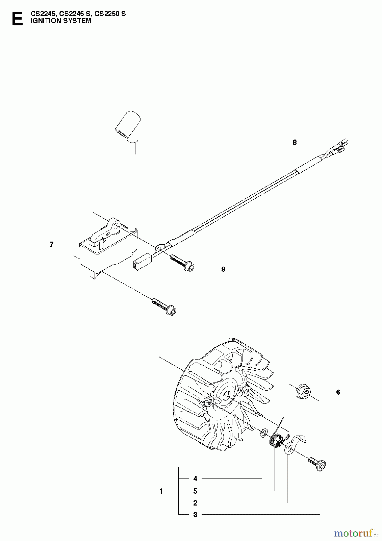Jonsered Motorsägen CS2250 S - Jonsered Chainsaw (2010-07) IGNITION SYSTEM