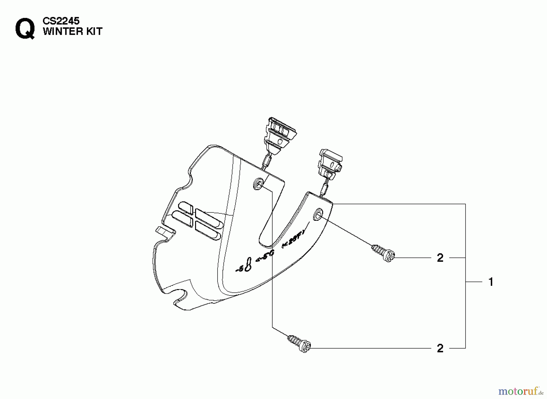 Jonsered Motorsägen CS2245 - Jonsered Chainsaw (2010-07) WINTER KIT