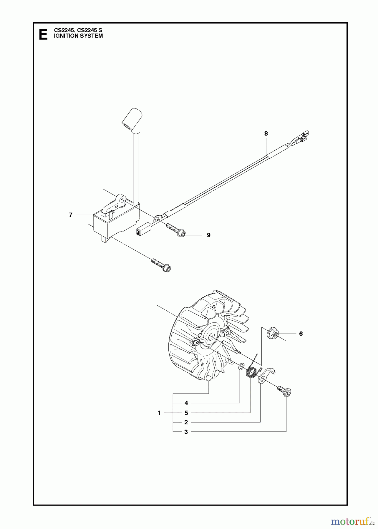 Jonsered Motorsägen CS2245 - Jonsered Chainsaw (2011-07) IGNITION SYSTEM