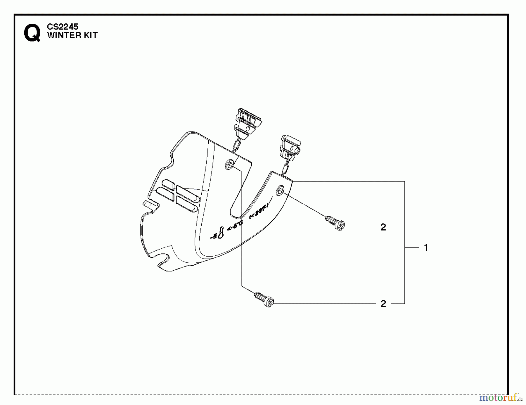 Jonsered Motorsägen CS2245 - Jonsered Chainsaw (2011-07) WINTER KIT