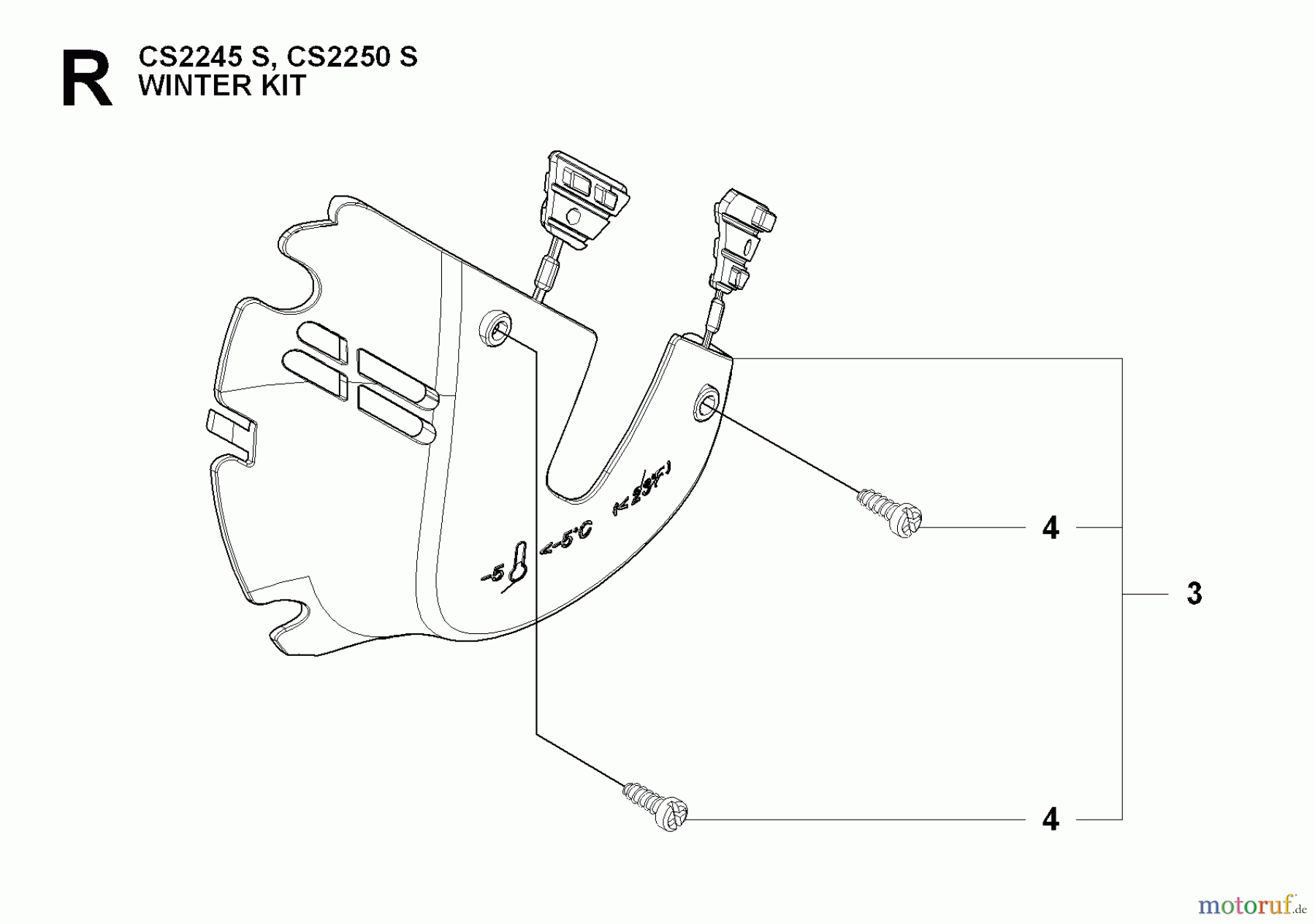 Jonsered Motorsägen CS2250 S - Jonsered Chainsaw (2008-09) WINTER KIT