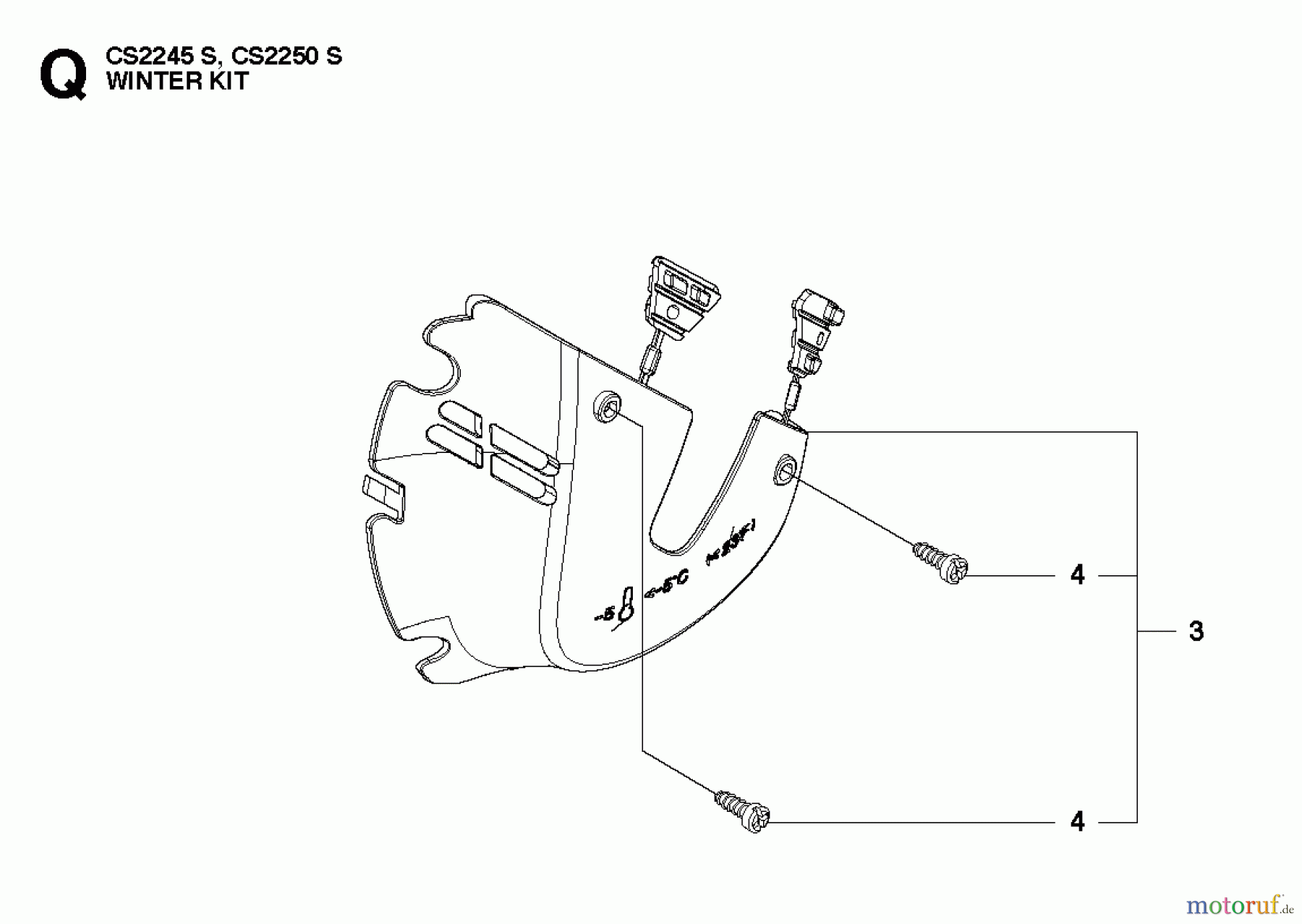 Jonsered Motorsägen CS2250 S - Jonsered Chainsaw (2010-07) WINTER KIT