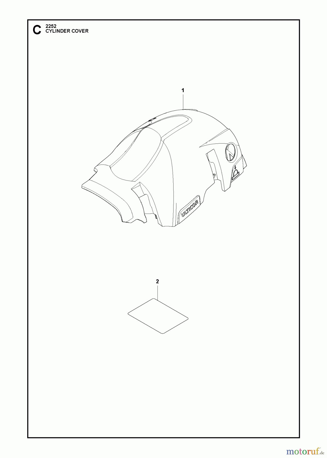 Jonsered Motorsägen CS2252 - Jonsered Chainsaw (2012-07) CYLINDER COVER