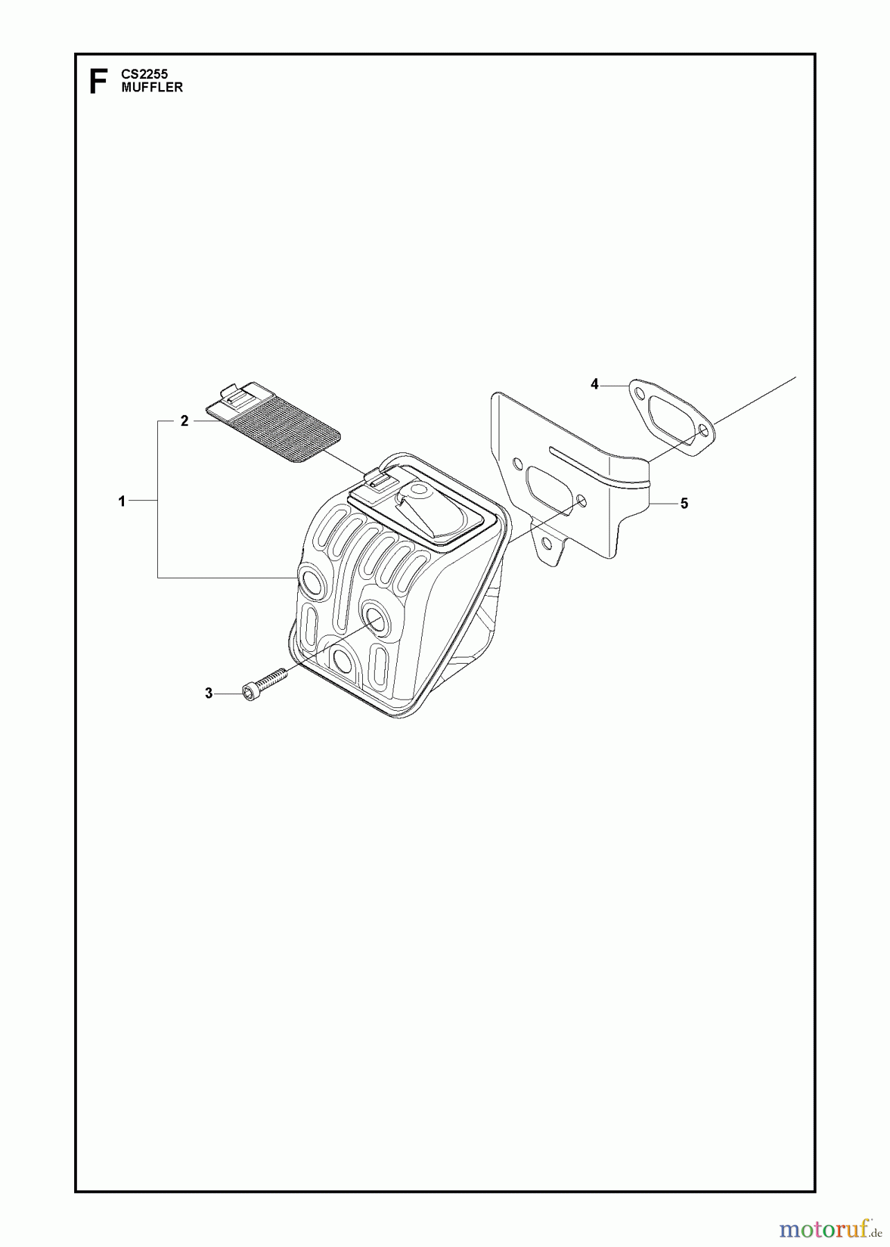 Jonsered Motorsägen CS2255 - Jonsered Chainsaw (2009-03) MUFFLER