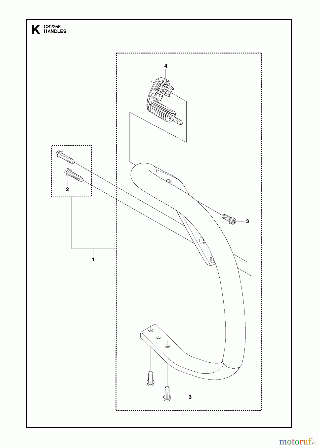 Jonsered Motorsägen CS2258 - Jonsered Chainsaw (2012-05) HANDLE