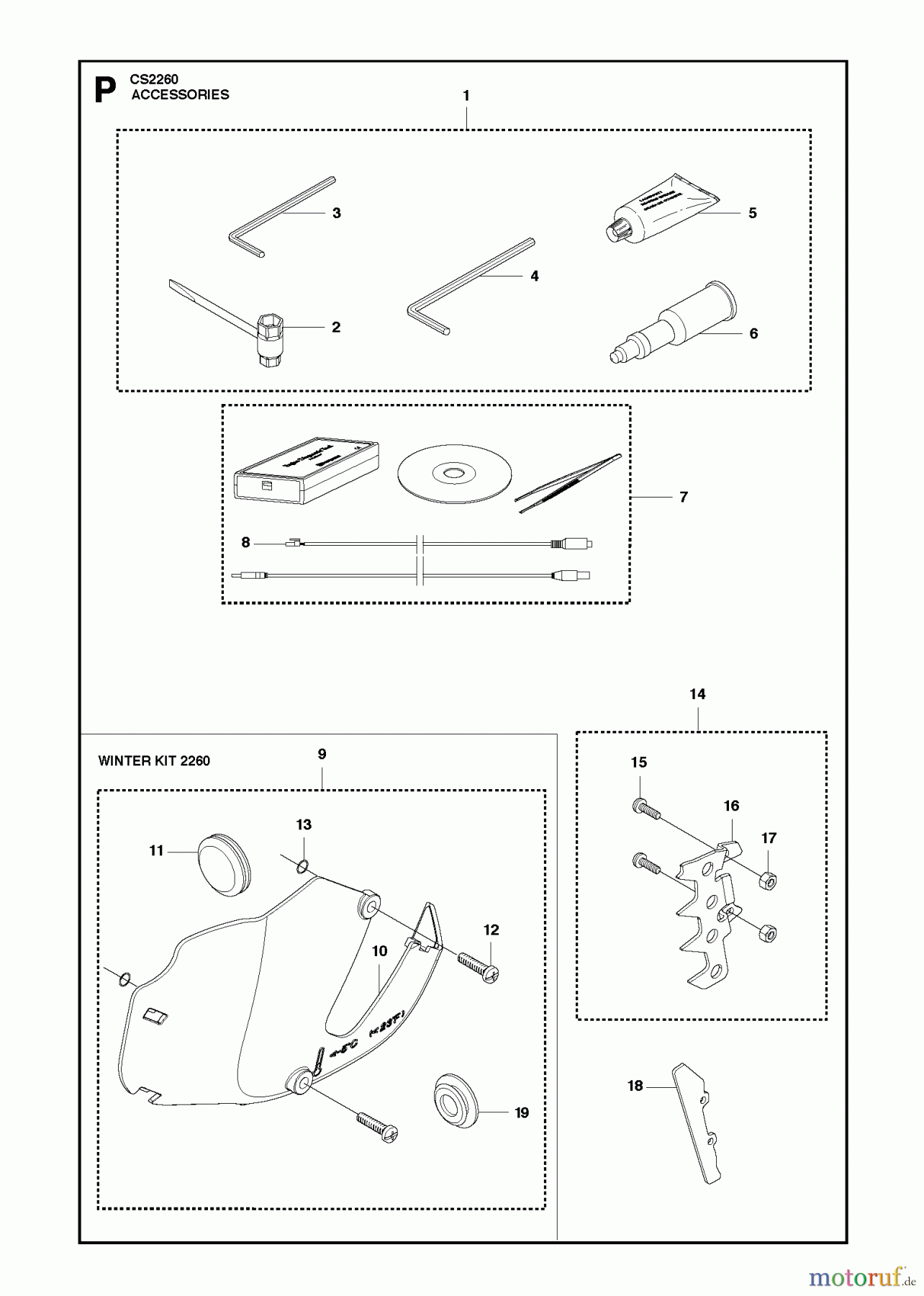  Jonsered Motorsägen CS2260 - Jonsered Chainsaw (2012-05) ACCESSORIES