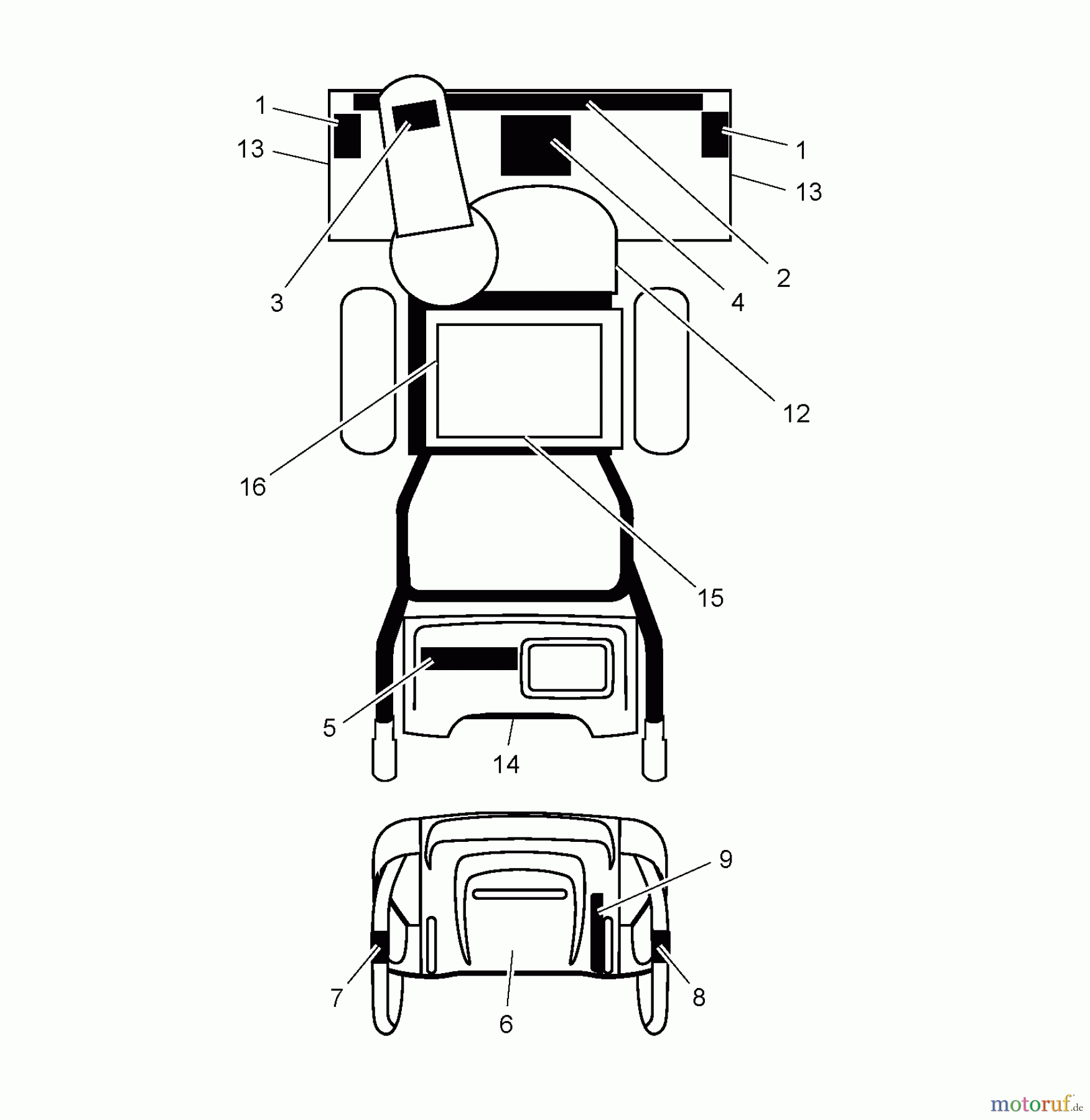 Jonsered Schneefräsen ST 2106 (96191001201) - Jonsered Snow Thrower (2007-01) DECALS