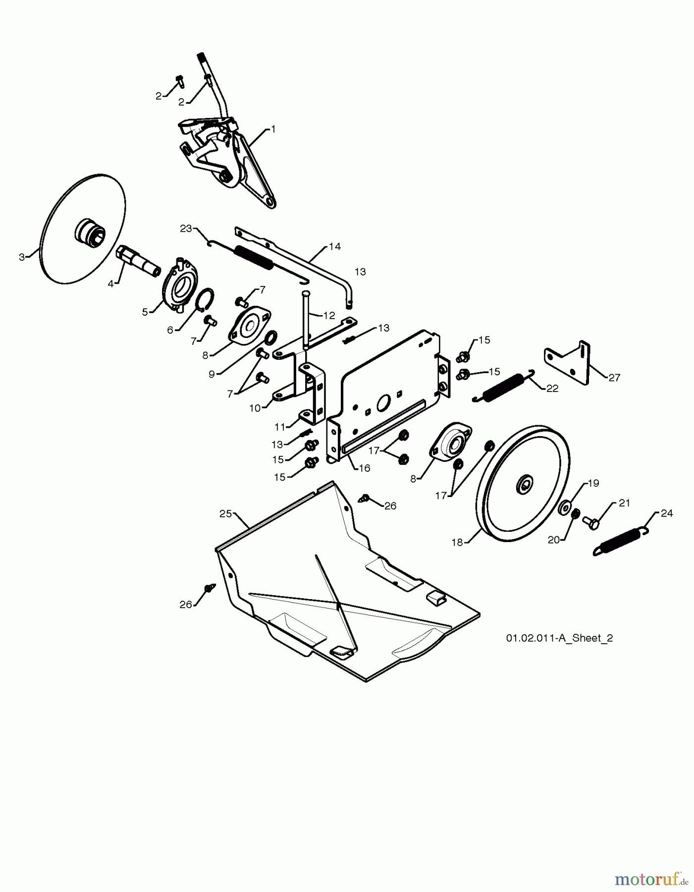 Jonsered Schneefräsen ST 2111 E - Jonsered Snow Thrower (2009-08) DRIVE #2