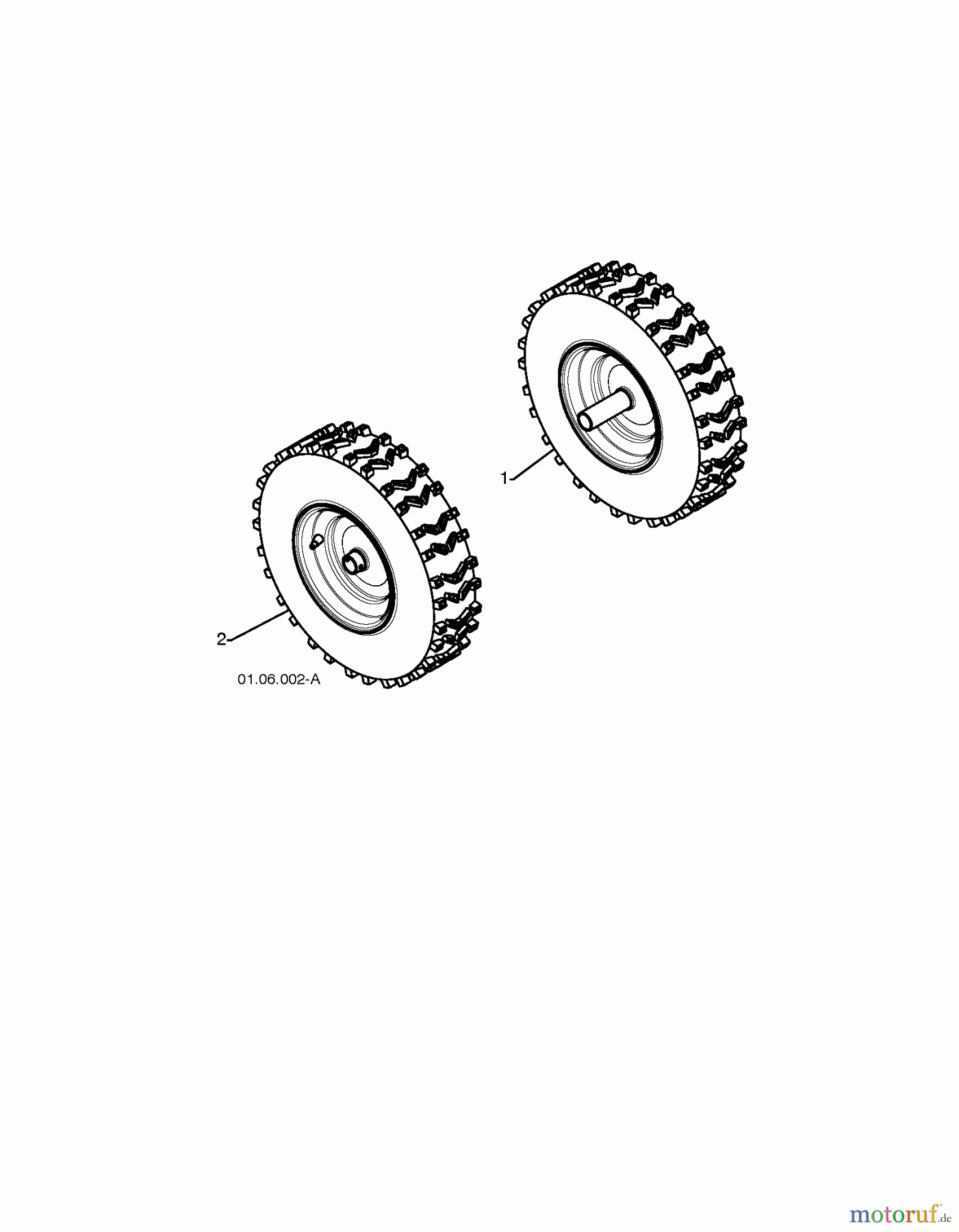  Jonsered Schneefräsen ST 2106 (96191002005) - Jonsered Snow Thrower (2009-08) WHEELS TIRES