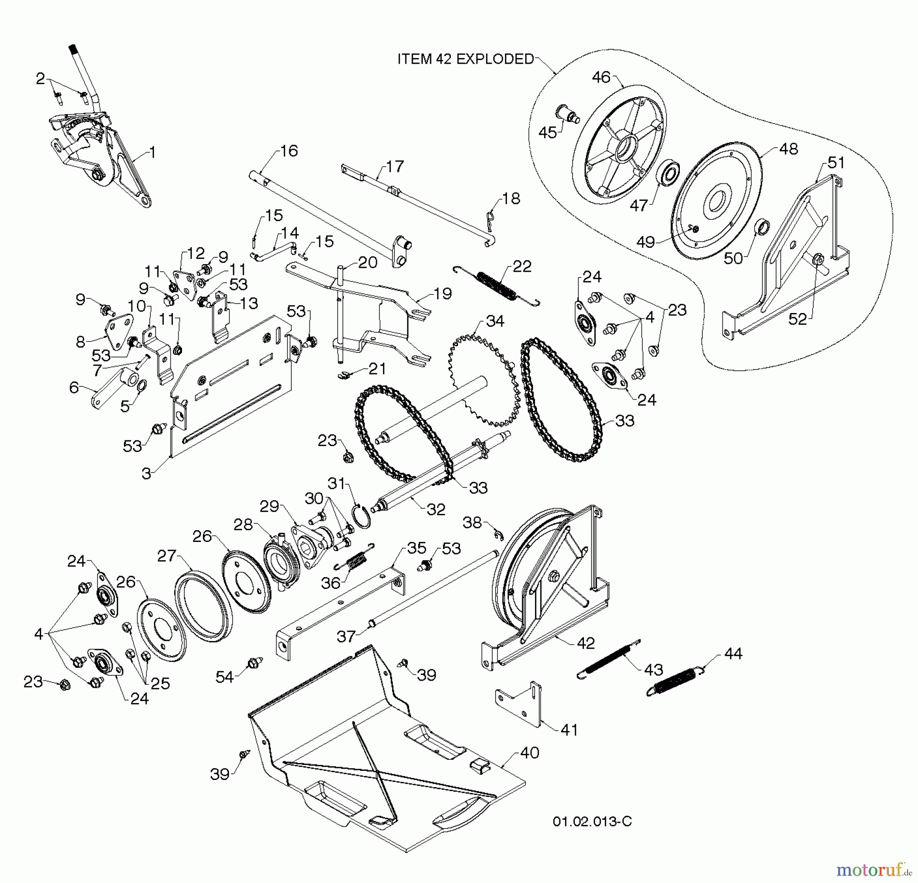 Jonsered Schneefräsen ST 2106 (96191002008) - Jonsered Snow Thrower (2012-06) DRIVE #1