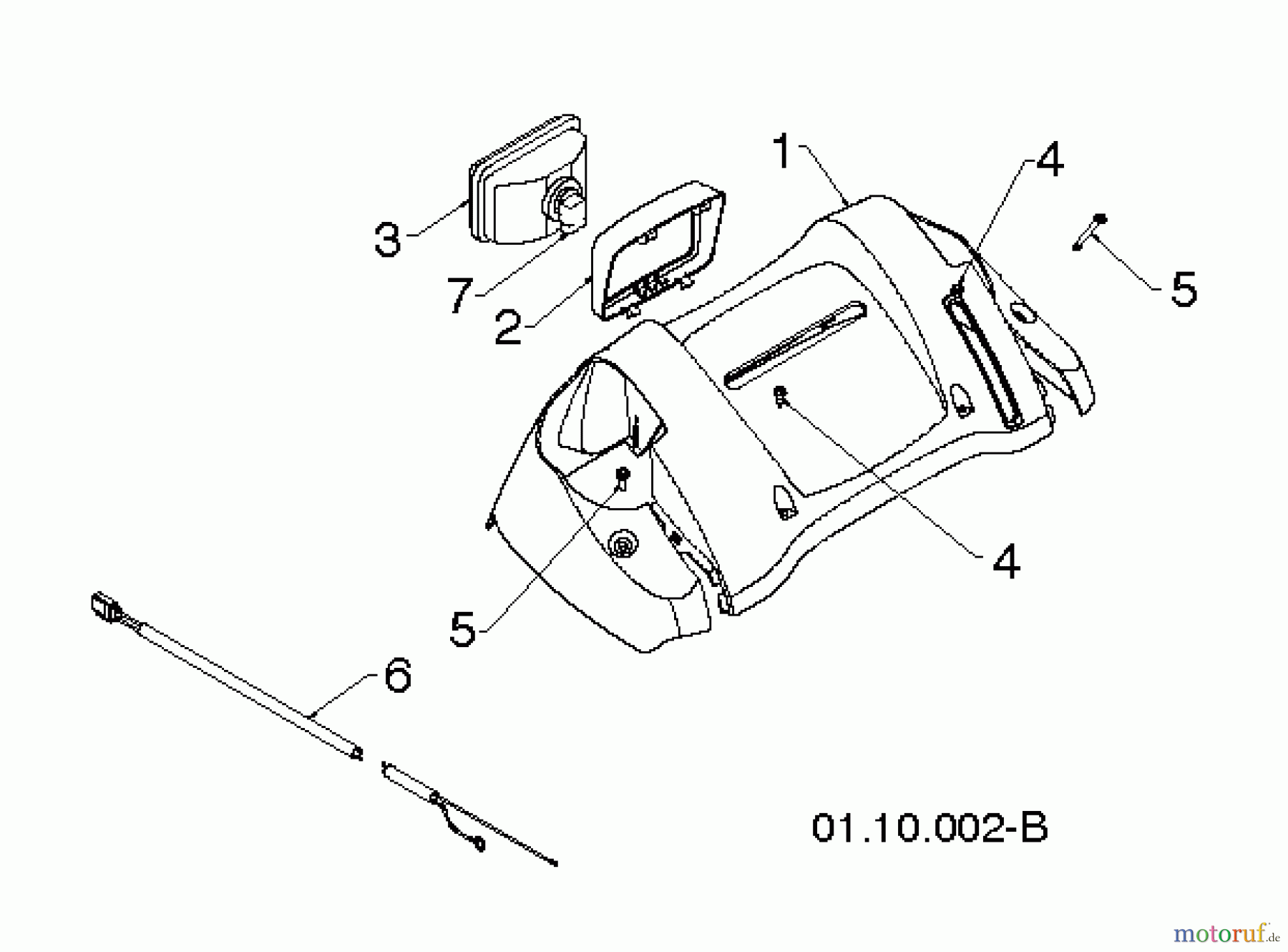 Jonsered Schneefräsen ST 2106 (96191002008) - Jonsered Snow Thrower (2012-06) HANDLE #1