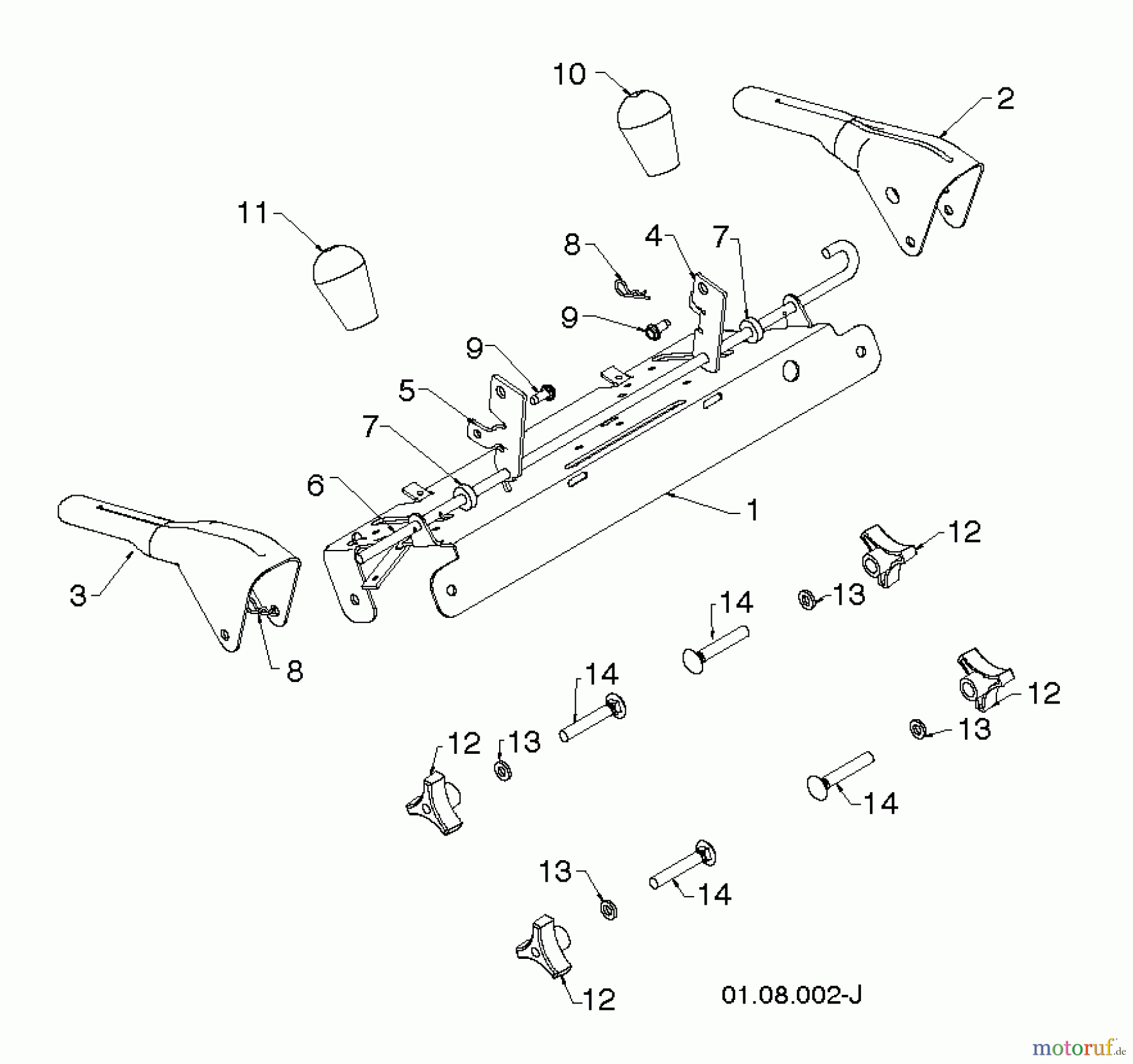 Jonsered Schneefräsen ST 2106 (96191002008) - Jonsered Snow Thrower (2012-06) HANDLE #2