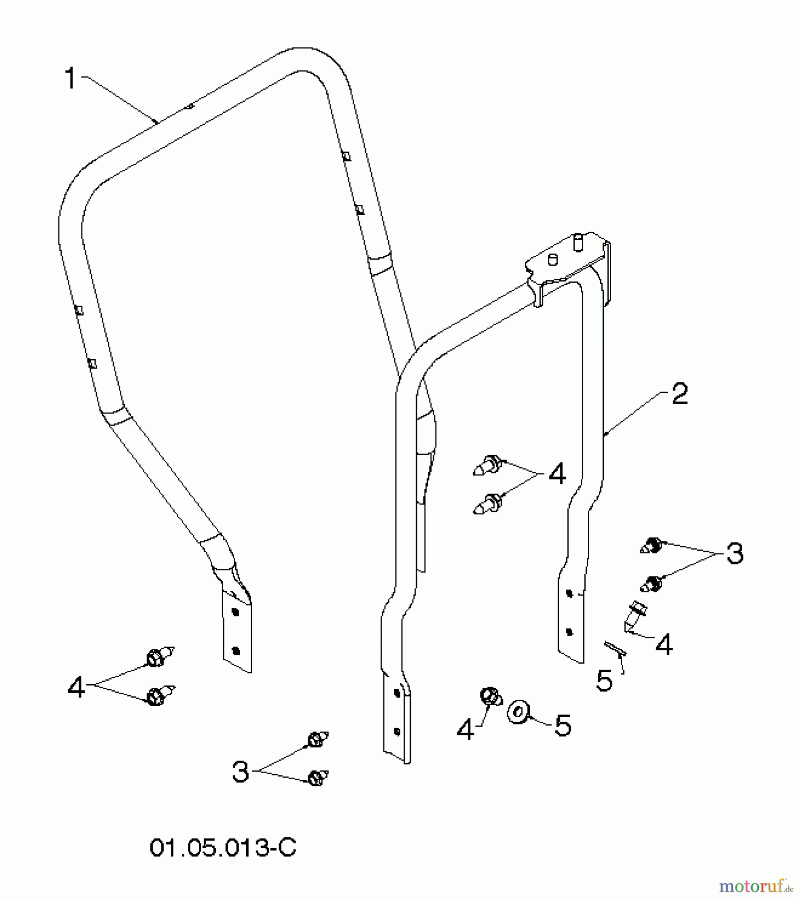 Jonsered Schneefräsen ST 2106 (96191002008) - Jonsered Snow Thrower (2012-06) HANDLE #3