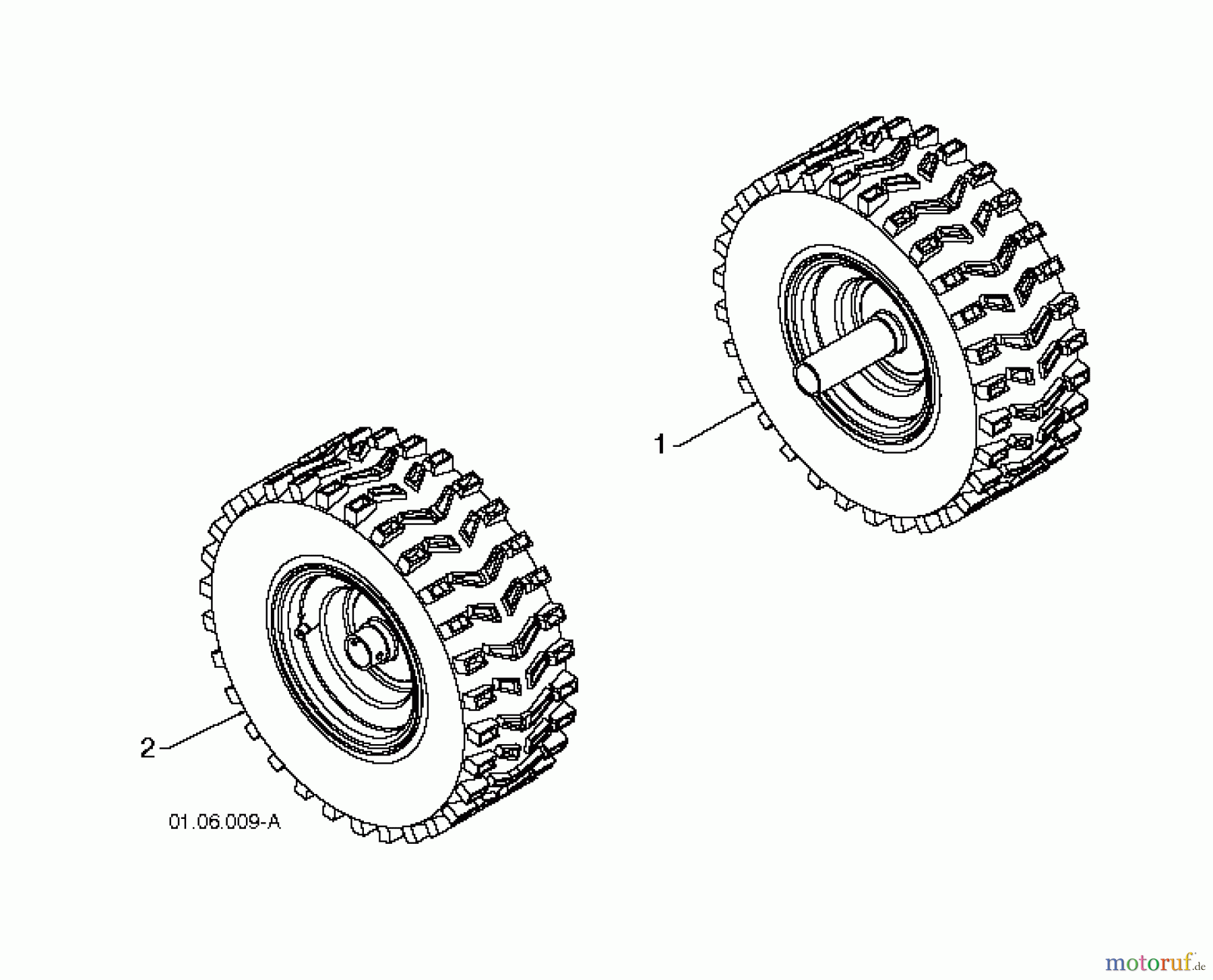 Jonsered Schneefräsen ST 2106 (96191002008) - Jonsered Snow Thrower (2012-06) WHEELS TIRES