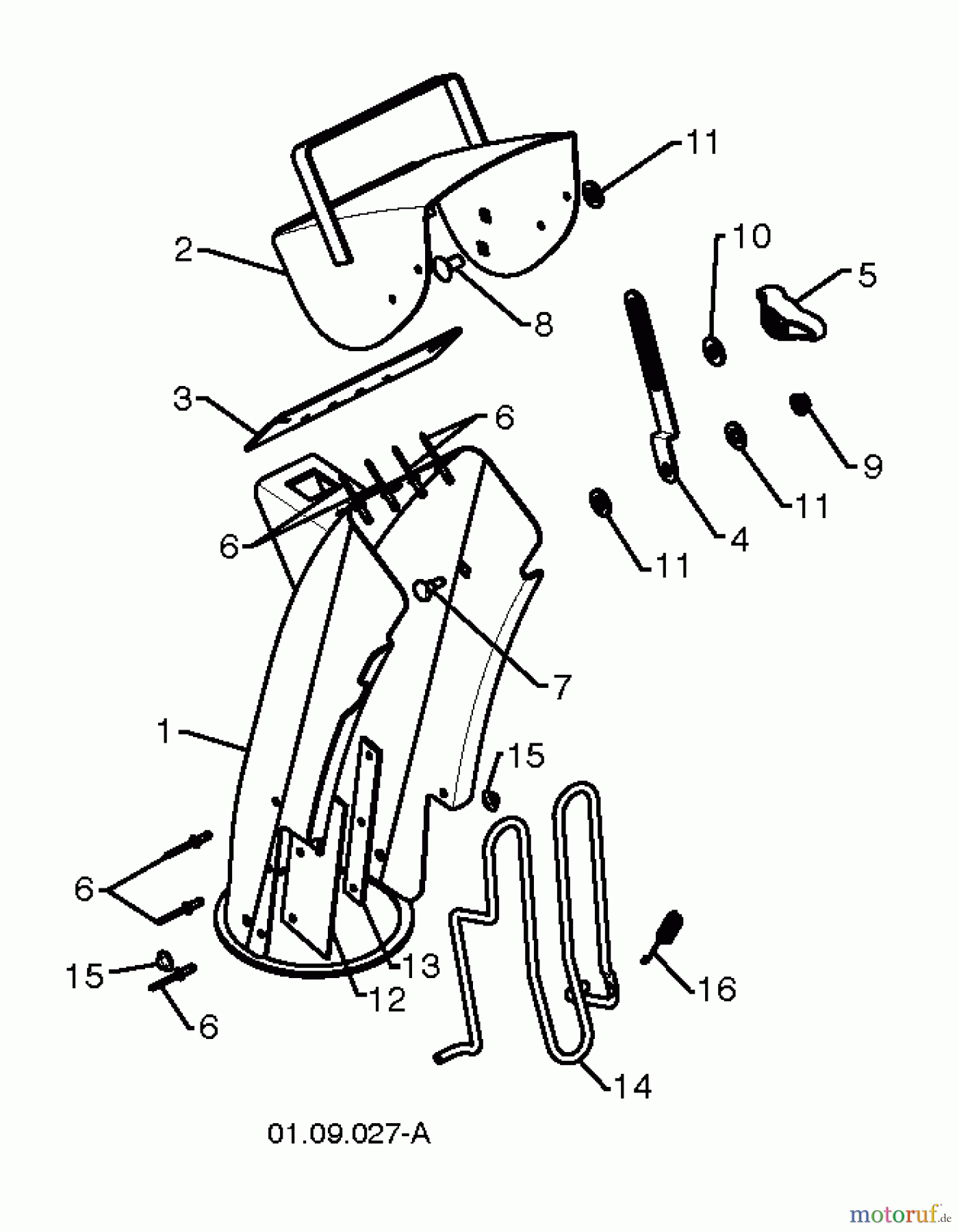 Jonsered Schneefräsen ST 2106 (96191002009) - Jonsered Snow Thrower (2012-05) CONTROL PANEL DISCHARGE CHUTE #1