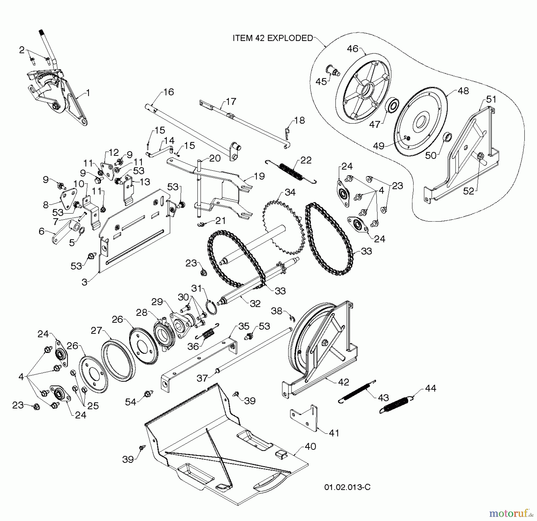 Jonsered Schneefräsen ST 2106 (96191002009) - Jonsered Snow Thrower (2012-05) DRIVE #2