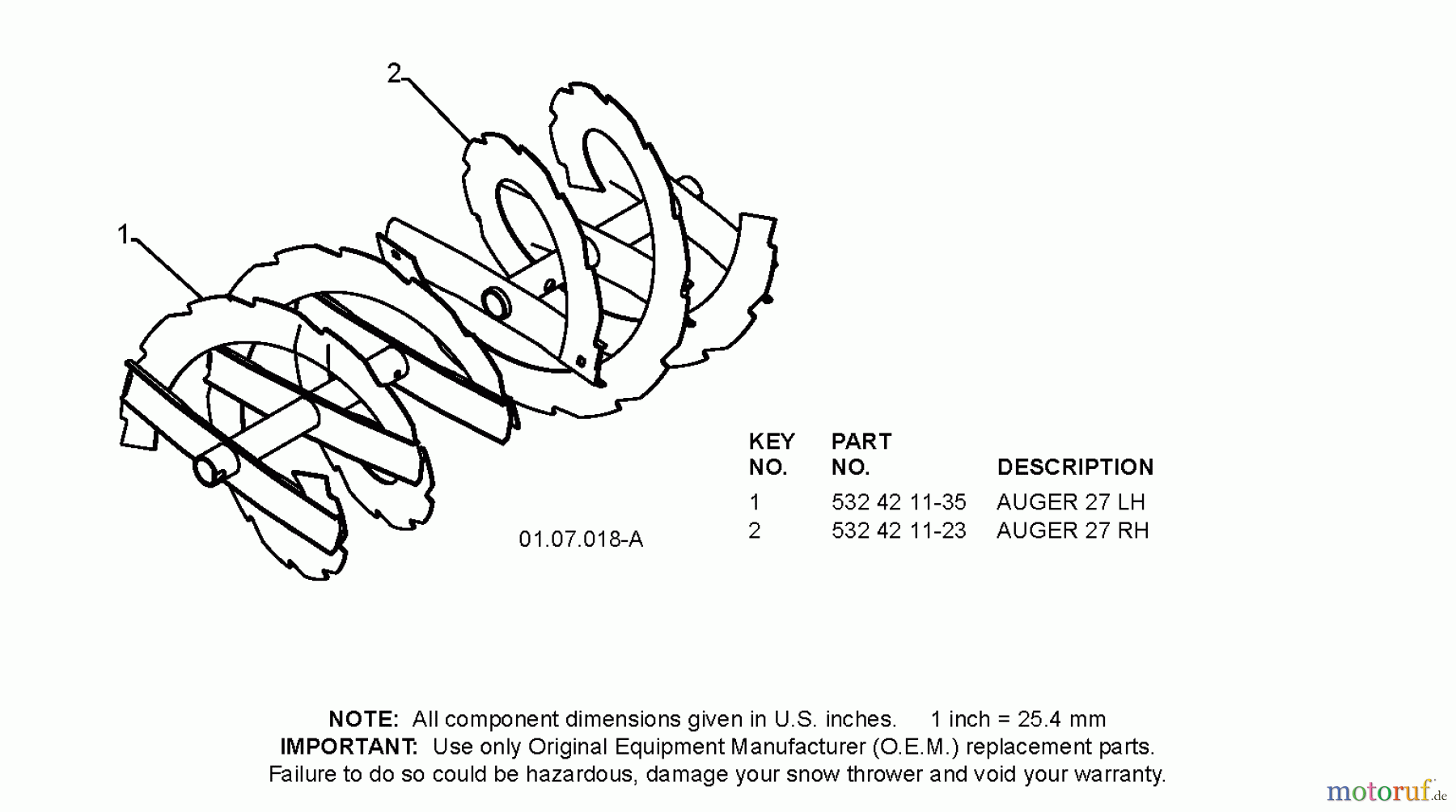 Jonsered Schneefräsen ST 2109 E (96191002107) - Jonsered Snow Thrower (2009-08) AUGER HOUSING IMPELLER #3