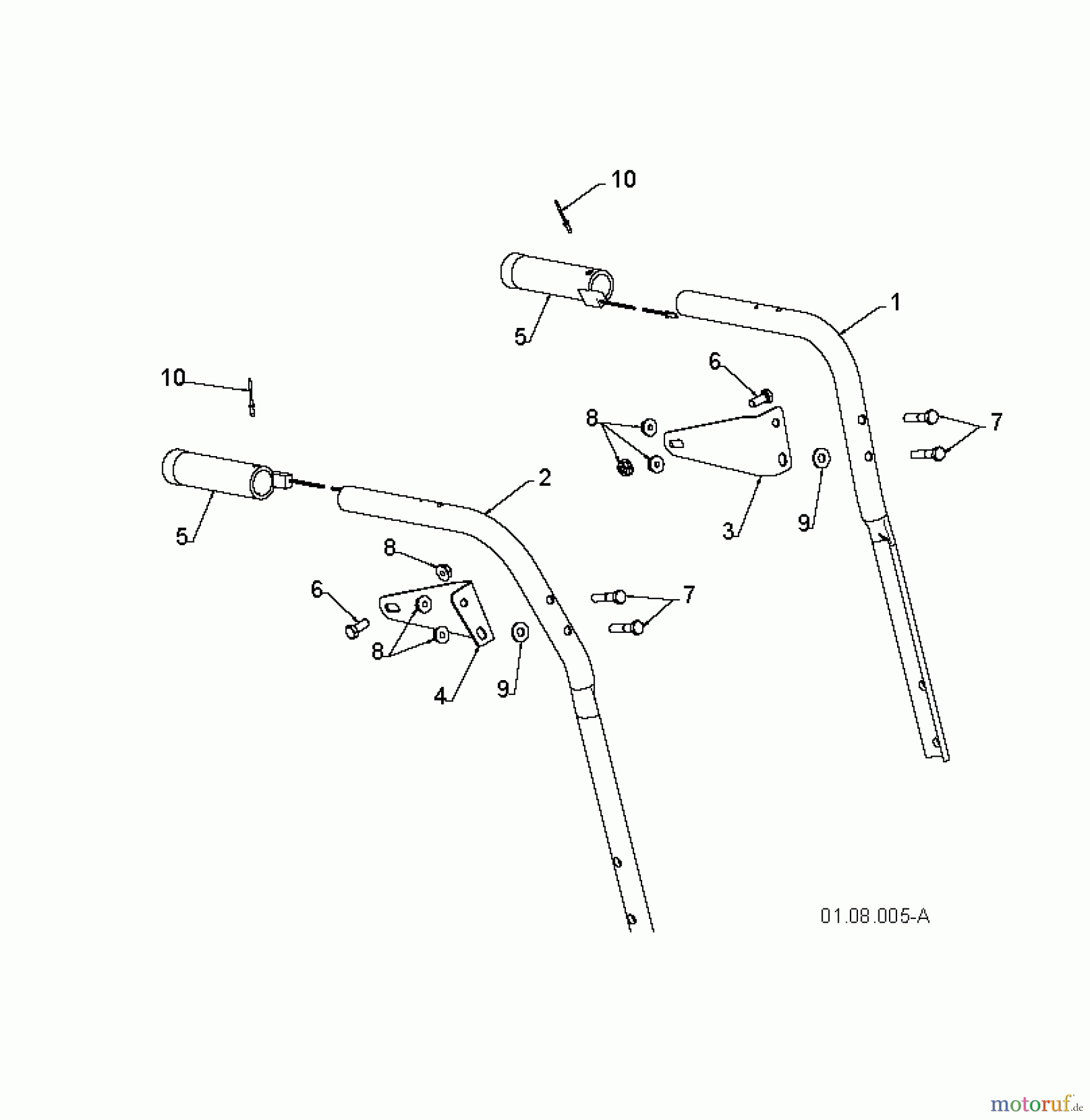 Jonsered Schneefräsen ST 2109 E (96191002107) - Jonsered Snow Thrower (2009-08) HANDLE #3