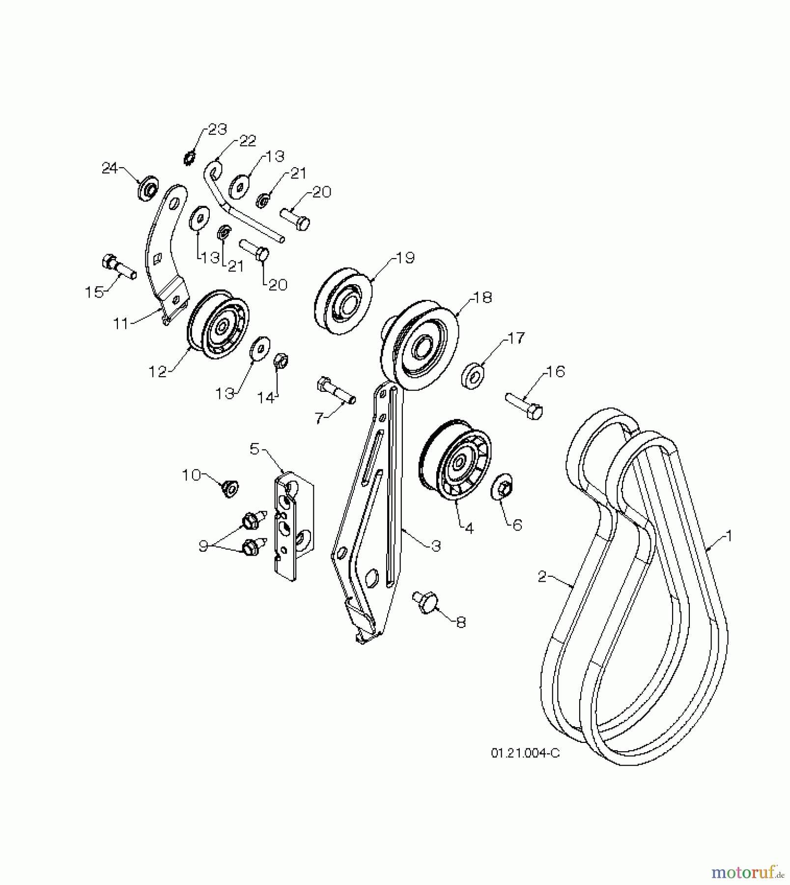 Jonsered Schneefräsen ST 2109 E (96191004000) - Jonsered Snow Thrower (2010-06) BELT GUARD PULLEY