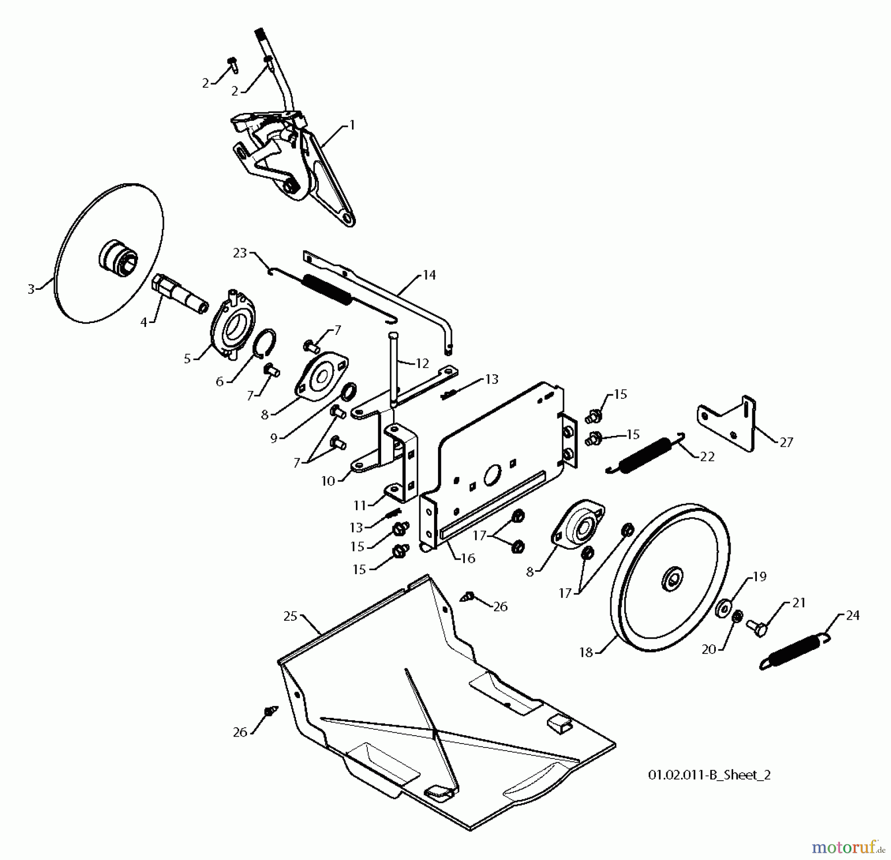 Jonsered Schneefräsen ST 2109 E (96191004000) - Jonsered Snow Thrower (2010-06) DRIVE #3