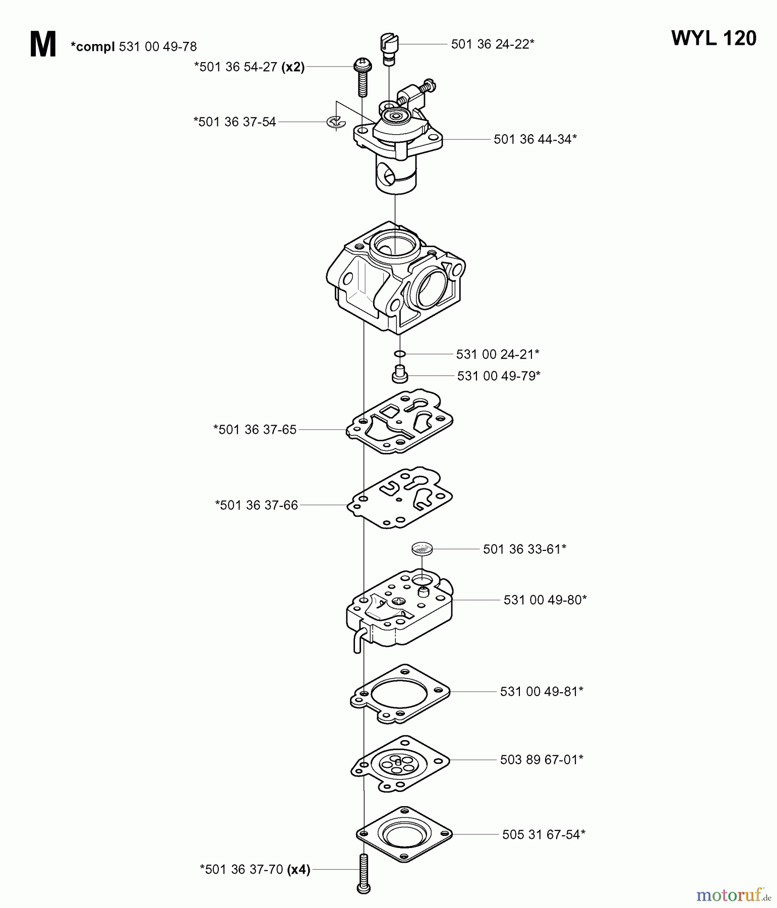 Jonsered Heckenscheren HT2126 PRO TWIST - Jonsered Hedge Trimmer (2000-03) CARBURETOR DETAILS