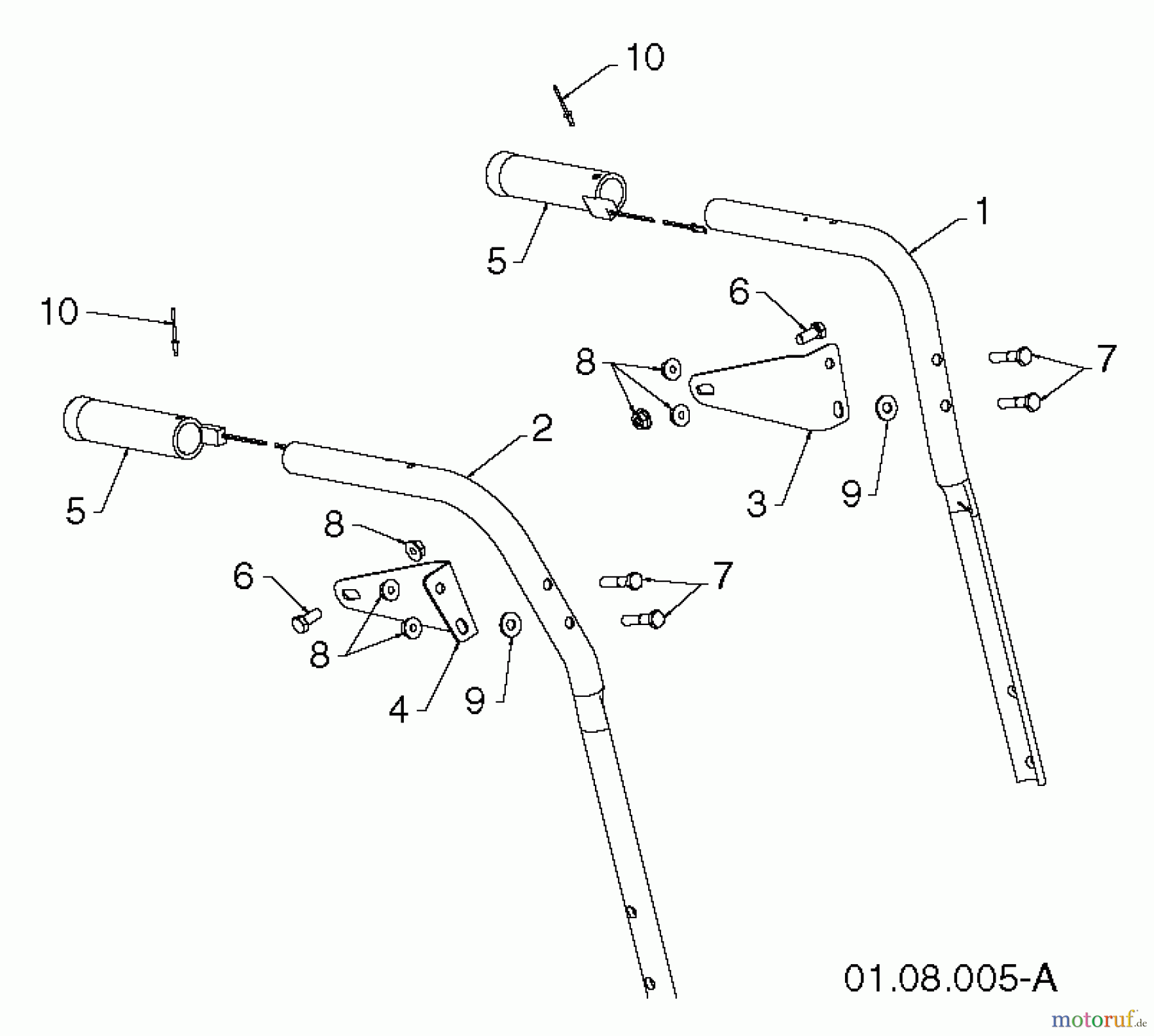 Jonsered Schneefräsen ST 2109 E (96191004002) - Jonsered Snow Thrower (2011-05) HANDLE #5