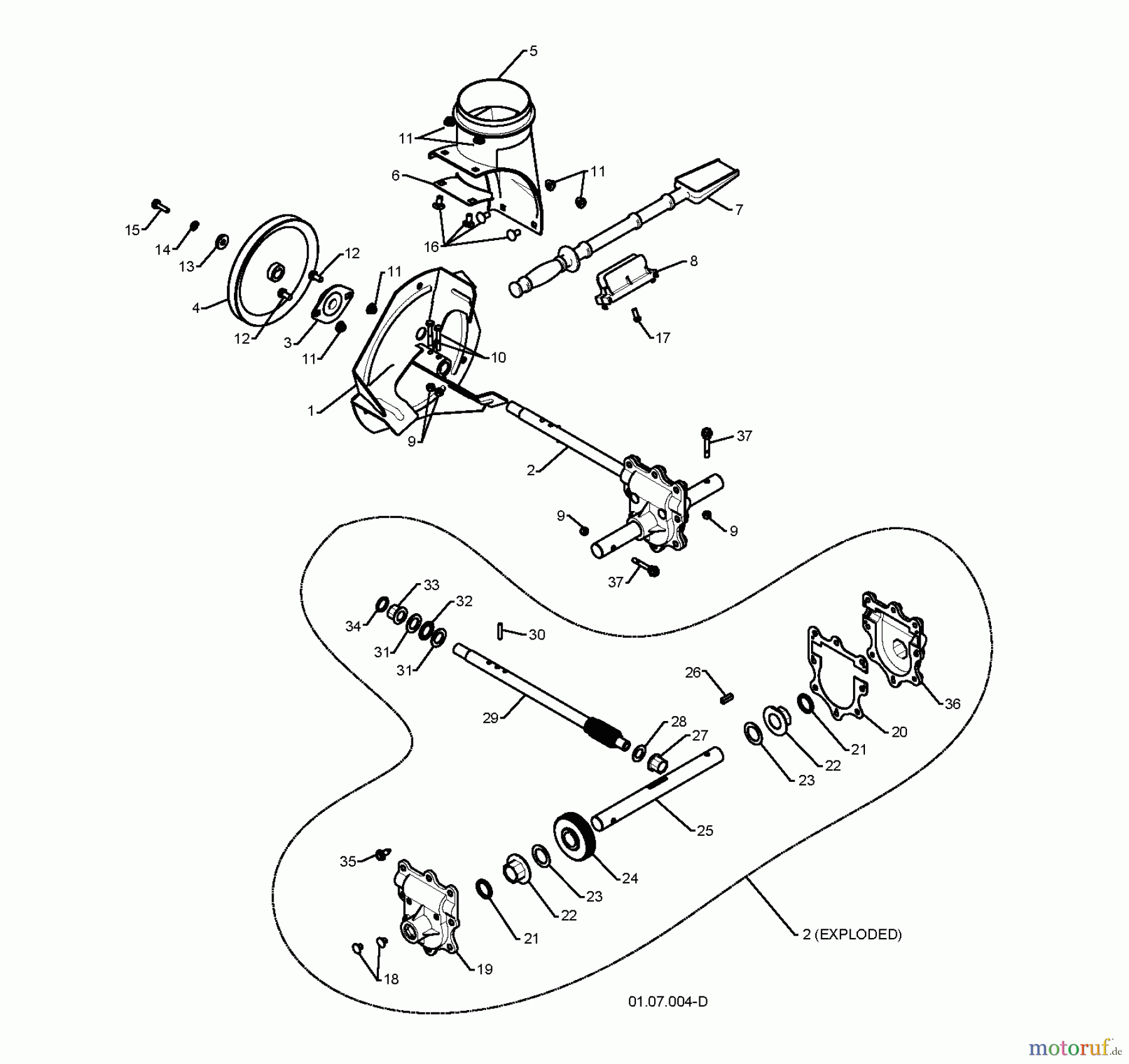 Jonsered Schneefräsen ST 2111 E (96191002204) - Jonsered Snow Thrower (2008-09) AUGER HOUSING IMPELLER #1