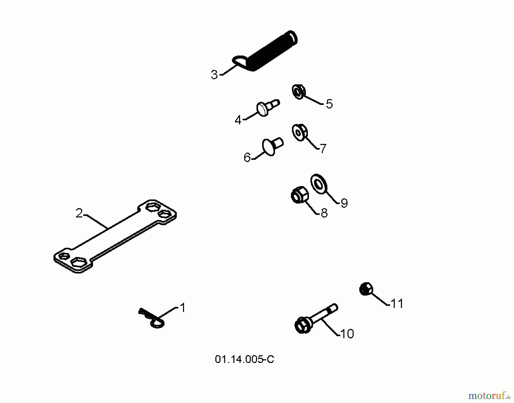  Jonsered Schneefräsen ST 2111 E (96191002204) - Jonsered Snow Thrower (2008-09) BAG OF PARTS #1