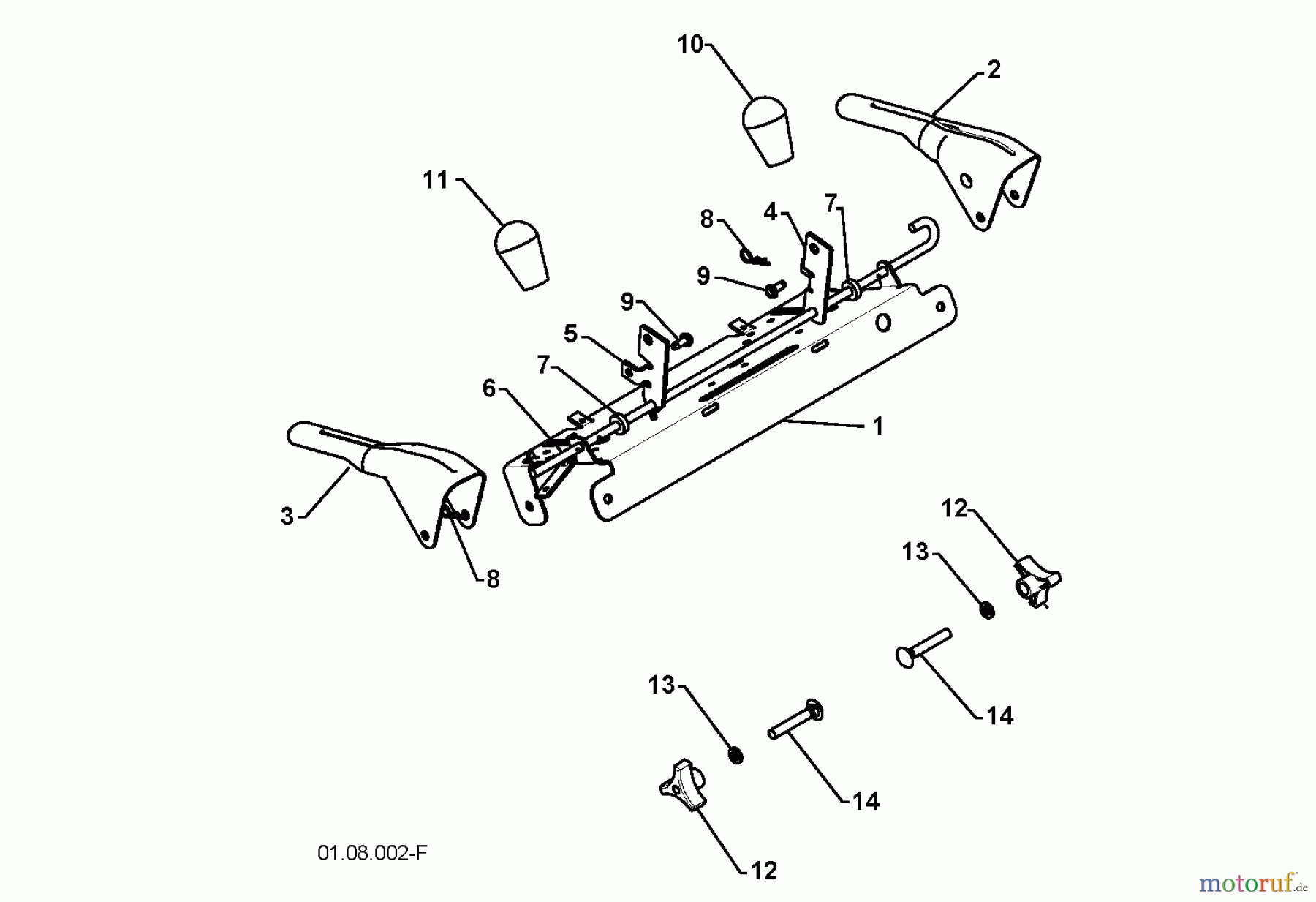 Jonsered Schneefräsen ST 2111 E (96191002204) - Jonsered Snow Thrower (2008-09) HANDLE #2
