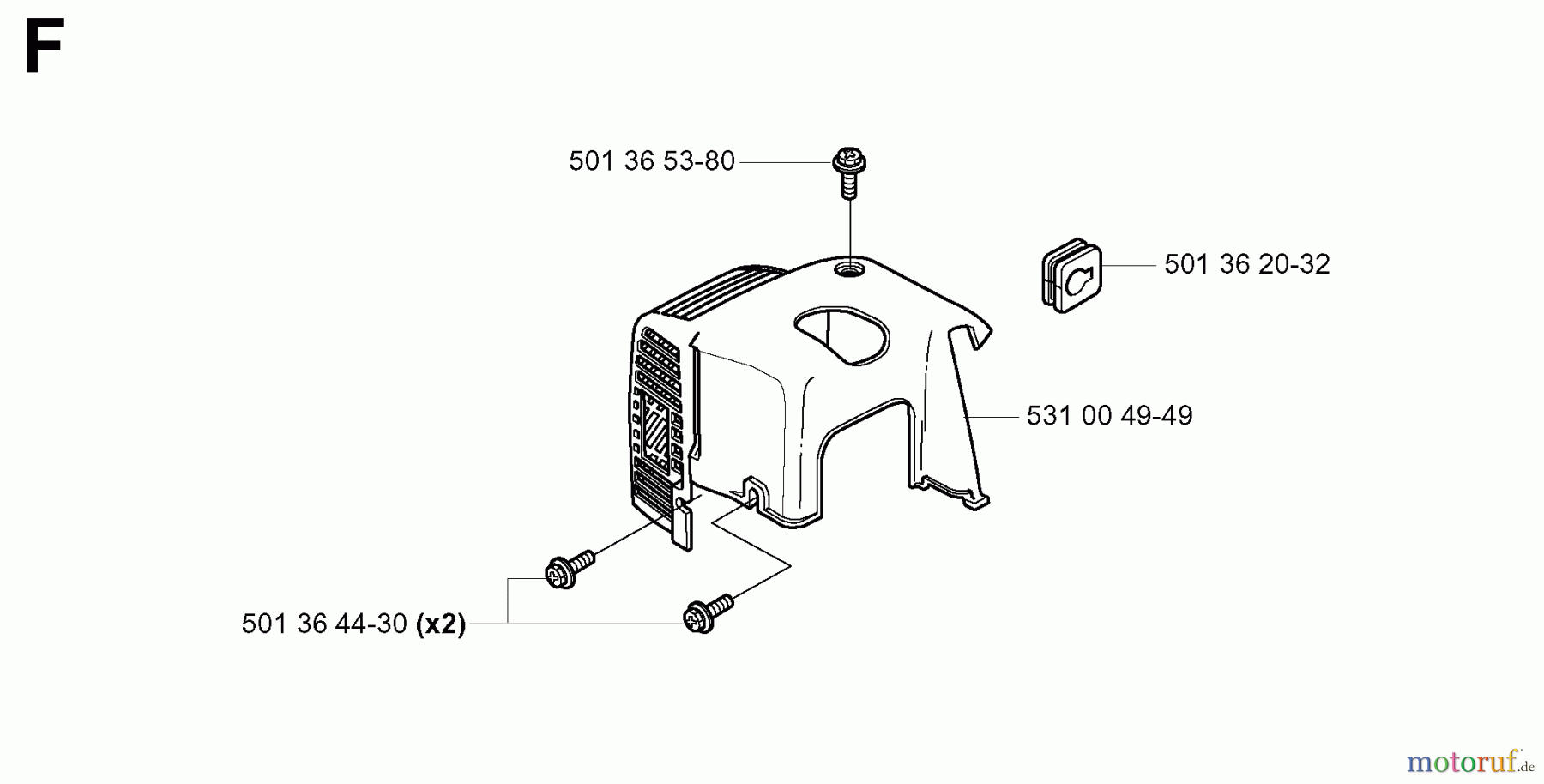 Jonsered Heckenscheren HT2126 PRO TWIST - Jonsered Hedge Trimmer (2000-03) CYLINDER COVER