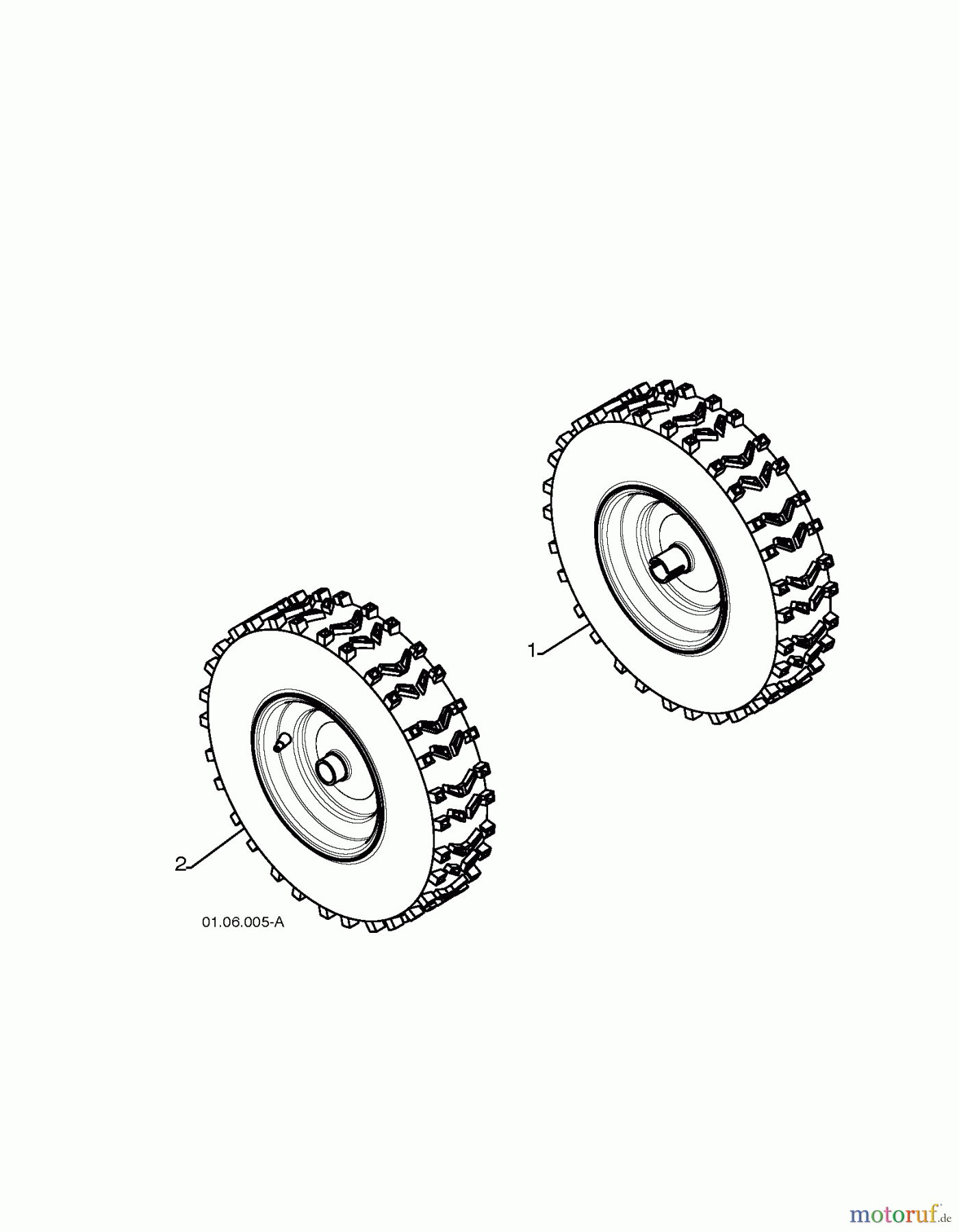 Jonsered Schneefräsen ST 2111 E - Jonsered Snow Thrower (2009-08) WHEELS TIRES #2
