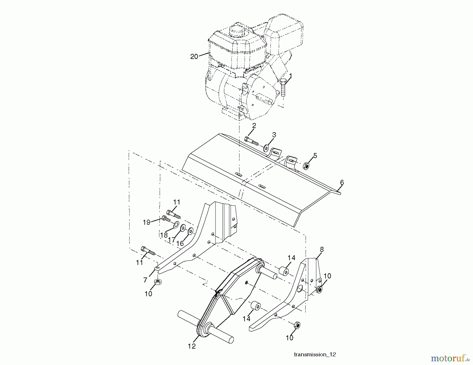 Jonsered Motorhacken / Kultivierer CT2105F (96081000106) - Jonsered Cultivator (2010-01) TRANSMISSION