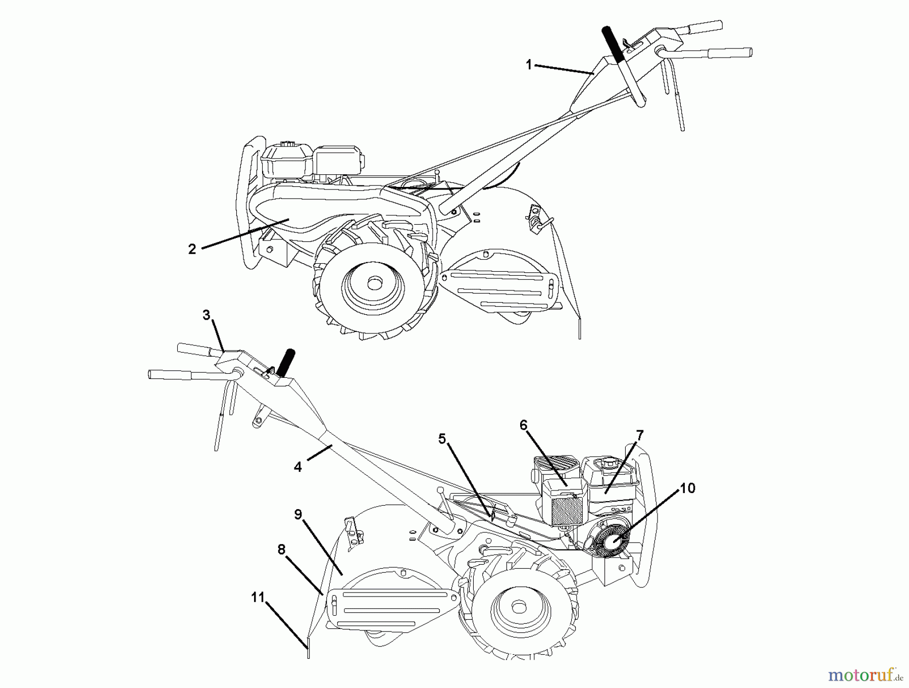Jonsered Motorhacken / Kultivierer CT2105R (96091000105) - Jonsered Cultivator (2009-01) DECALS