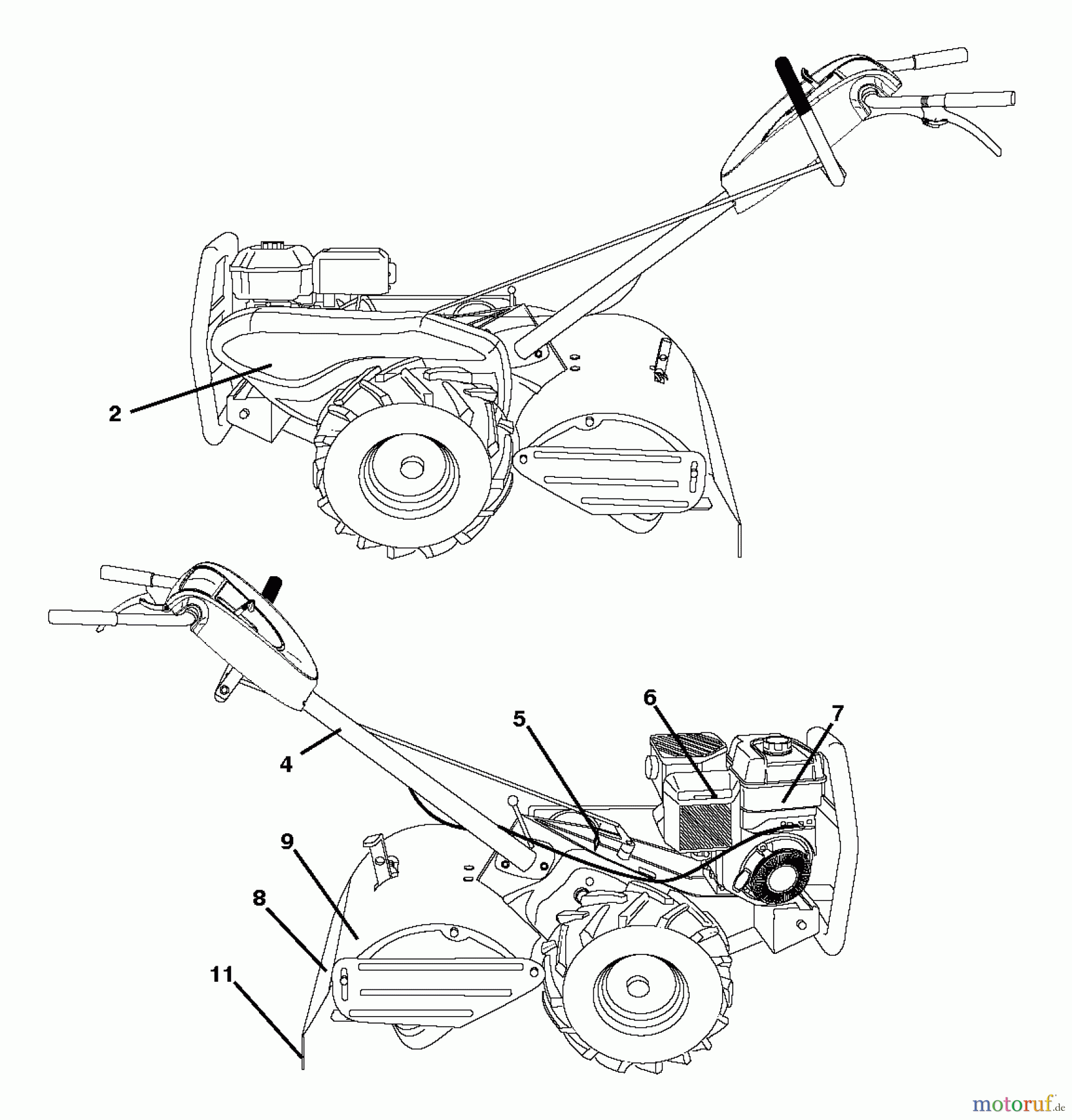 Jonsered Motorhacken / Kultivierer CT2105R (96091000109) - Jonsered Cultivator (2011-09) DECALS