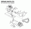 Jonsered RT5 (954003451) - Rear-Tine Tiller (1996-01) Ersatzteile BELT GUARD PULLEY