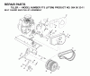 Jonsered FT5 (JFT5M, 954003311) - Front-Tine Tiller (2000-02) Ersatzteile BELT GUARD PULLEY