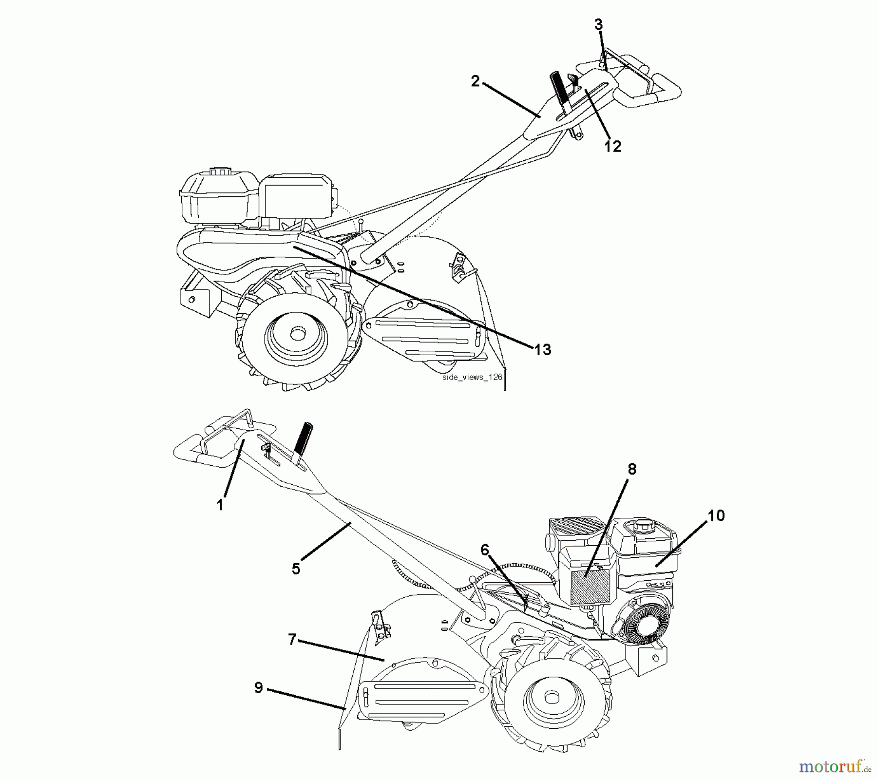 Jonsered Motorhacken / Kultivierer MRT 6 (96091002100) - Jonsered Rear-Tine Tiller (2010-10) DECALS