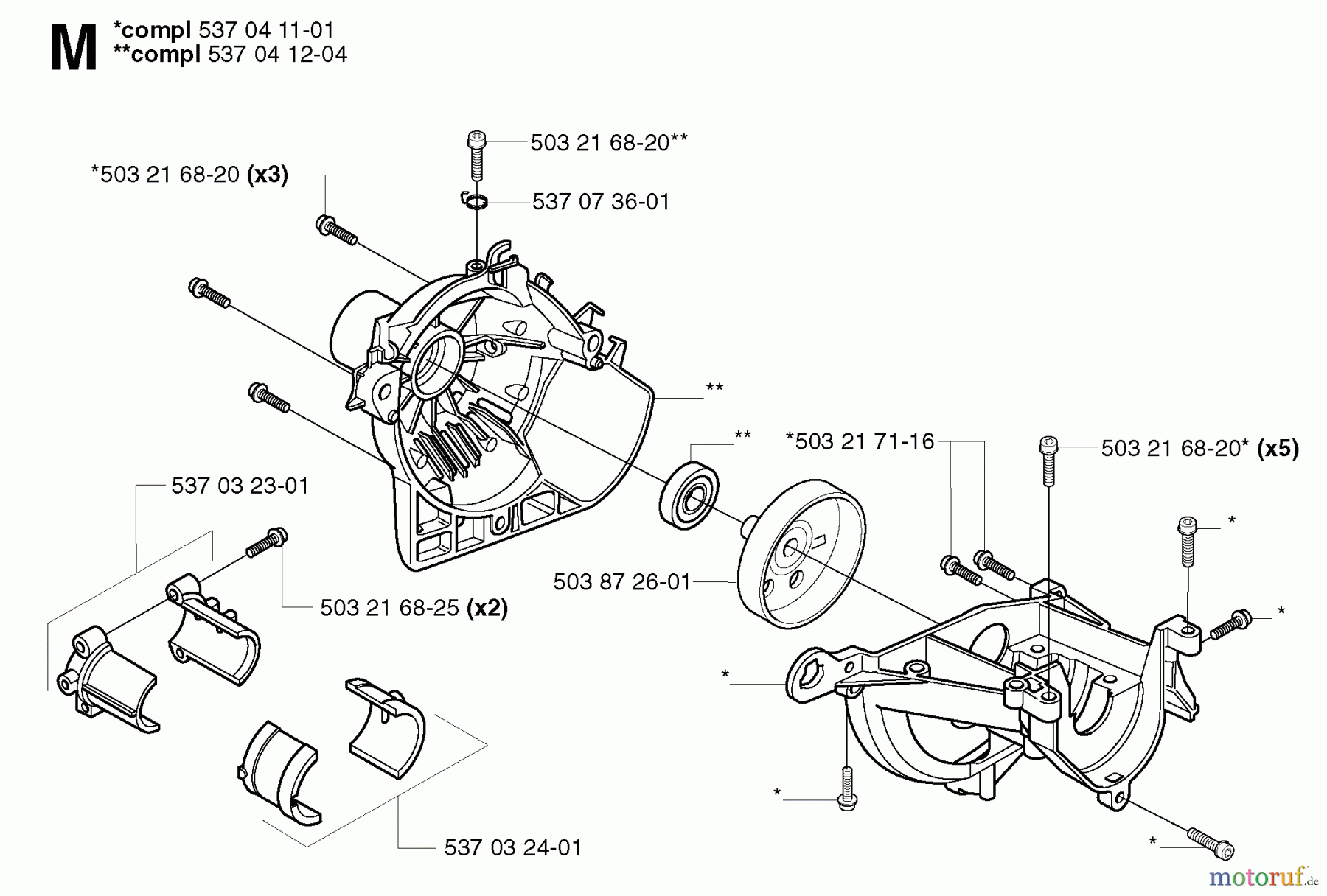 Jonsered Motorsensen, Trimmer BC2125 - Jonsered Brushcutter (2003-03) CRANKCASE