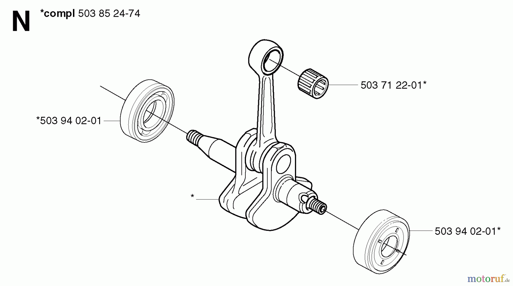 Jonsered Motorsensen, Trimmer BC2125 - Jonsered Brushcutter (2003-03) CRANKSHAFT