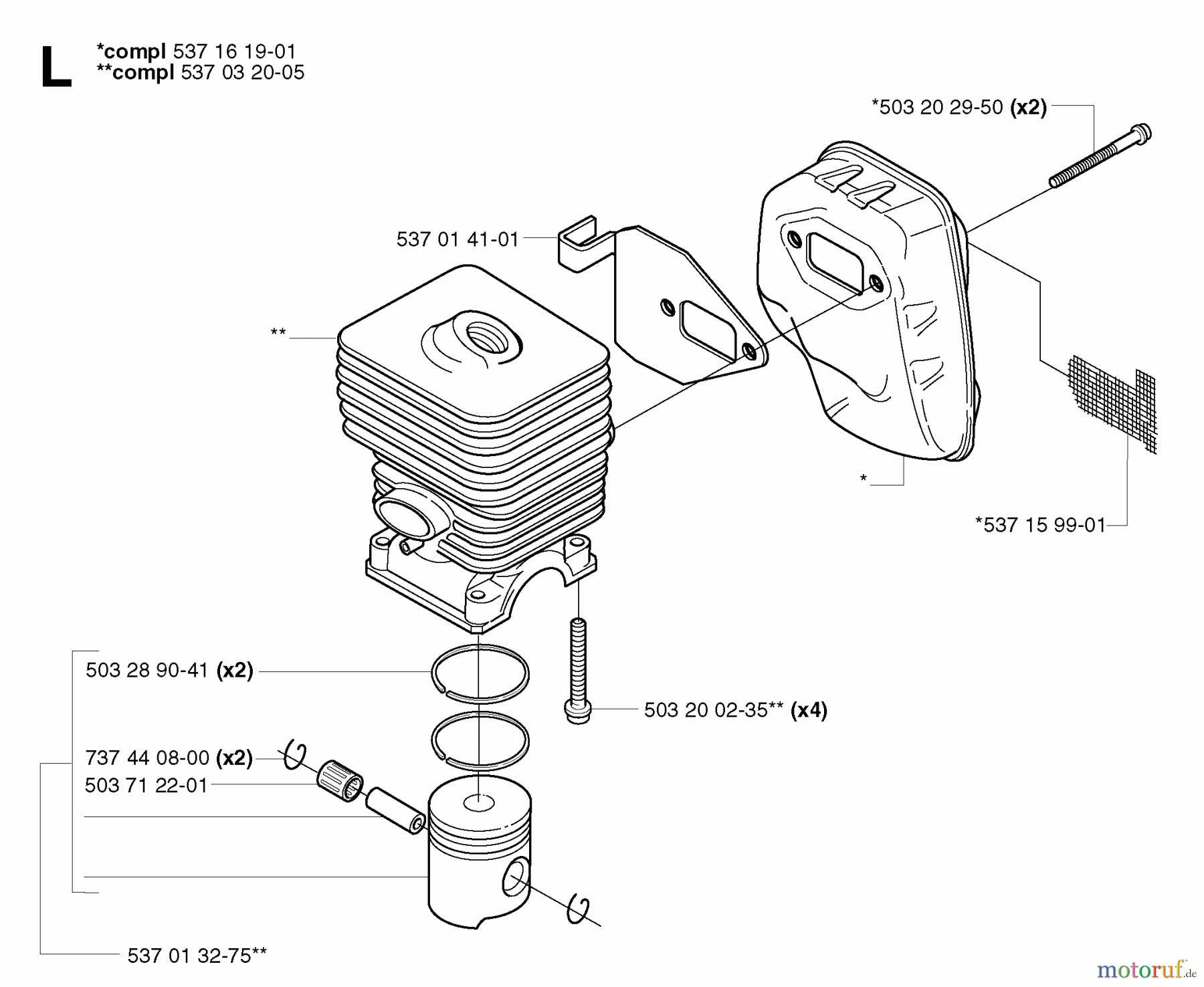 Jonsered Motorsensen, Trimmer GT2125 - Jonsered String/Brush Trimmer (2003-03) CYLINDER PISTON