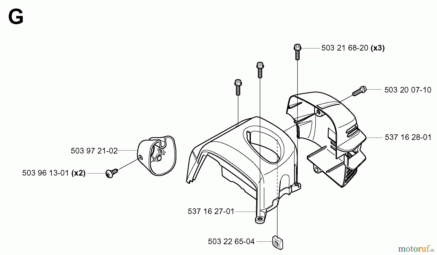 Jonsered Motorsensen, Trimmer GC2125 - Jonsered String/Brush Trimmer (2004-01) CYLINDER COVER