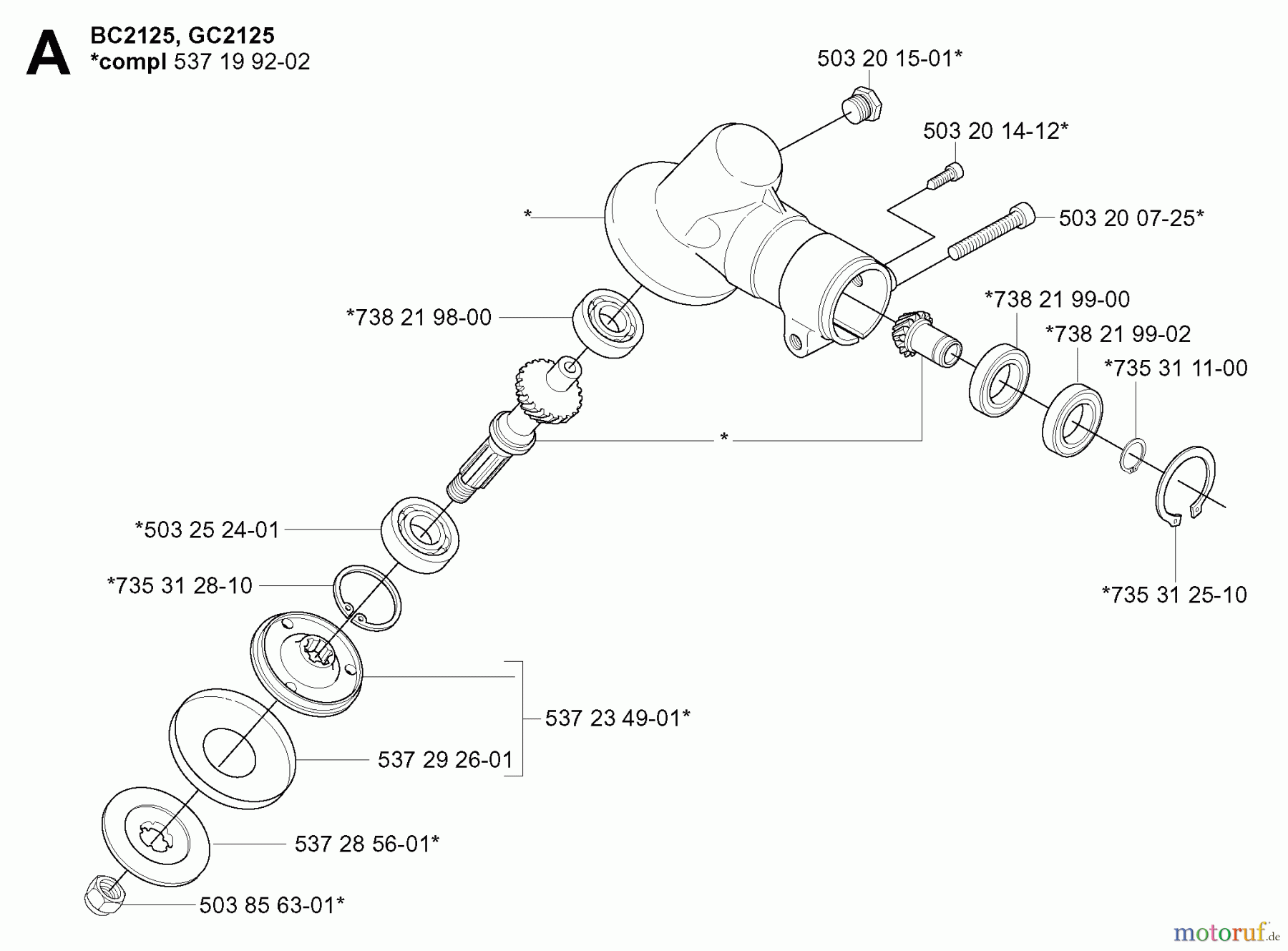 Jonsered Motorsensen, Trimmer GT2125 - Jonsered String/Brush Trimmer (2004-01) STEERING COLUMN #2