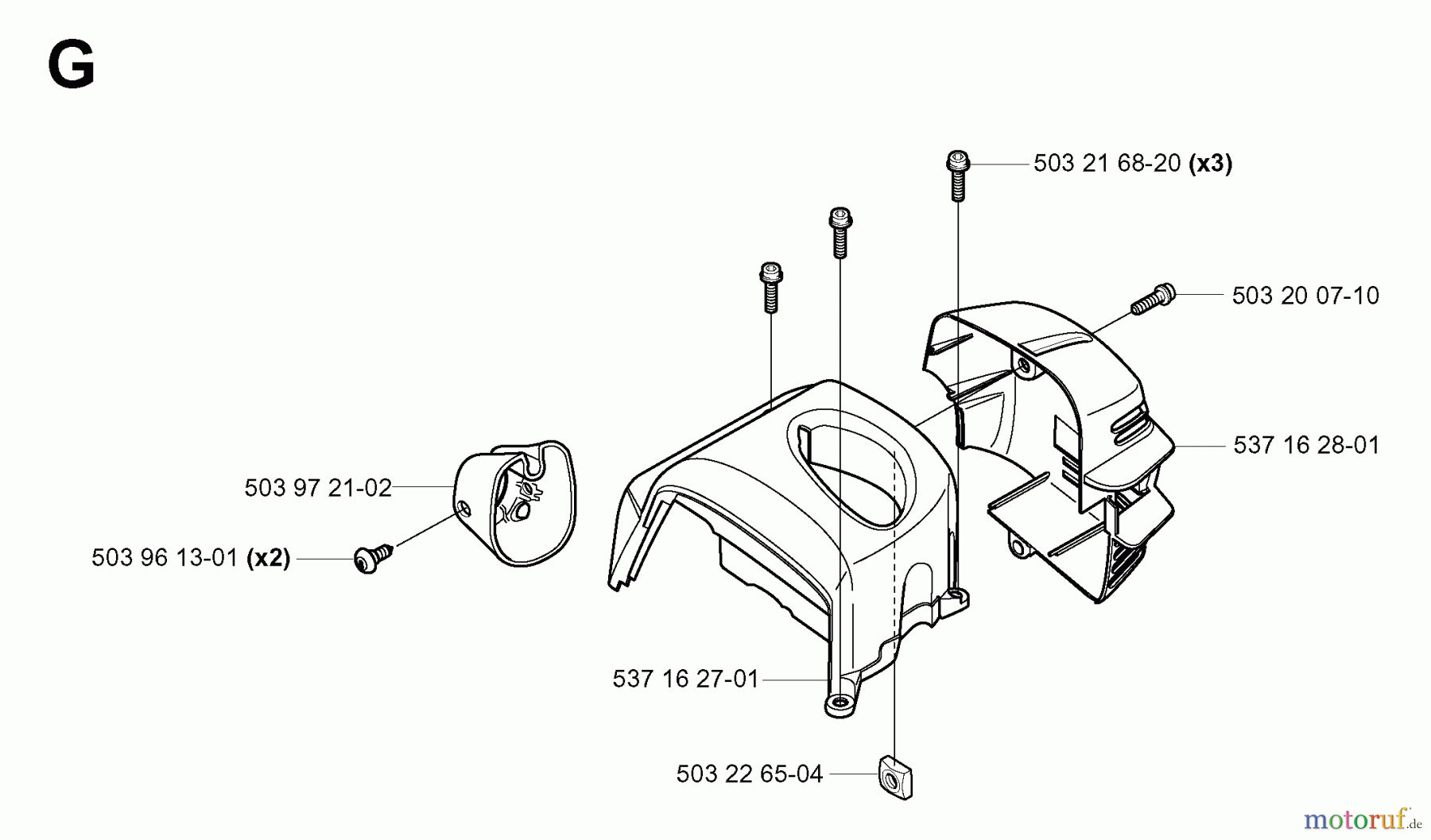 Jonsered Motorsensen, Trimmer BC2125 - Jonsered Brushcutter (2005-01) CYLINDER COVER
