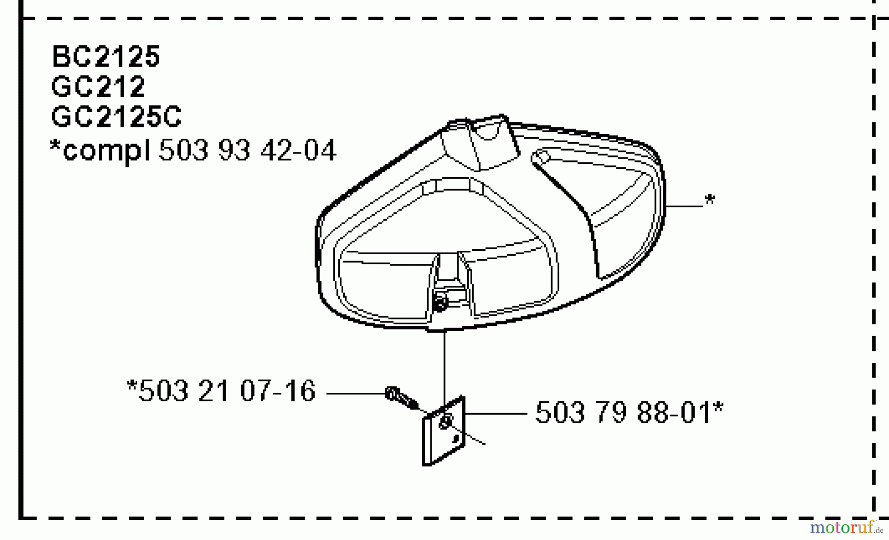 Jonsered Motorsensen, Trimmer GC2125 - Jonsered String/Brush Trimmer (2008-09) GUARDS #1