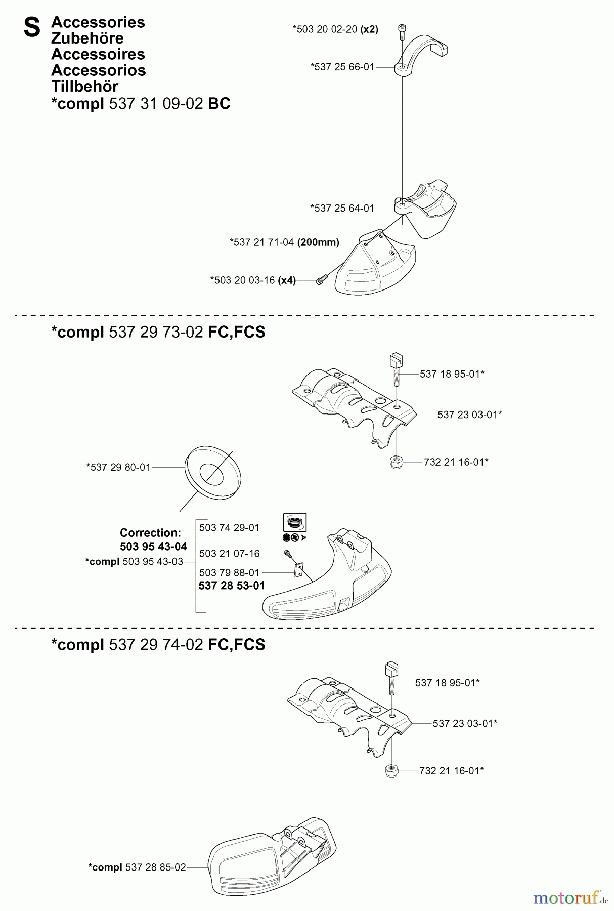 Jonsered Motorsensen, Trimmer BC2145 - Jonsered Brushcutter (2004-08) ACCESSORIES #1