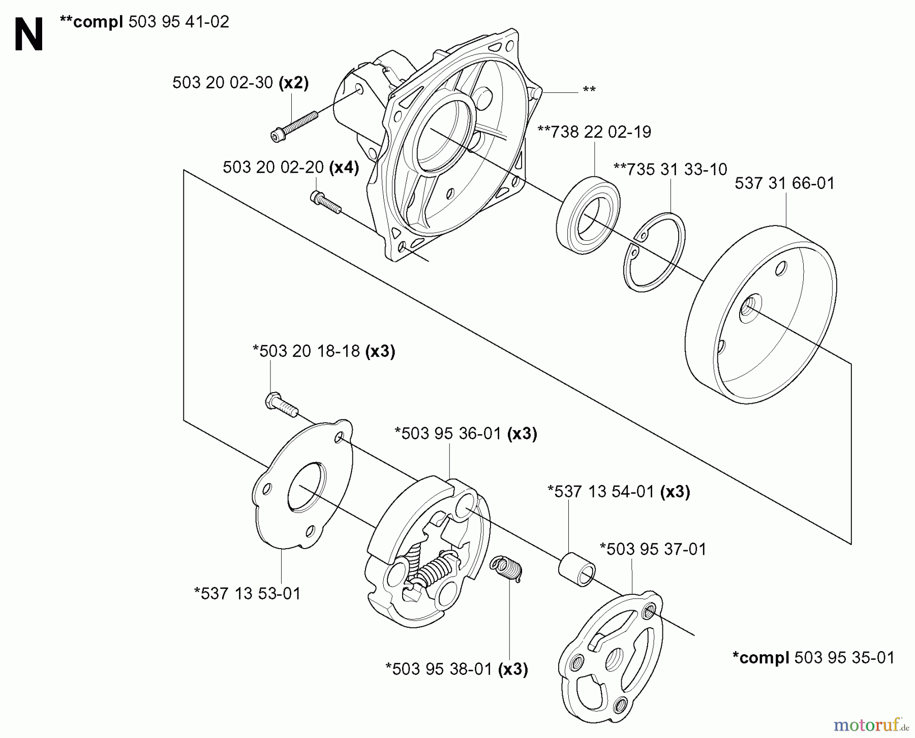 Jonsered Motorsensen, Trimmer FC2145 - Jonsered String/Brush Trimmer (2004-08) CLUTCH
